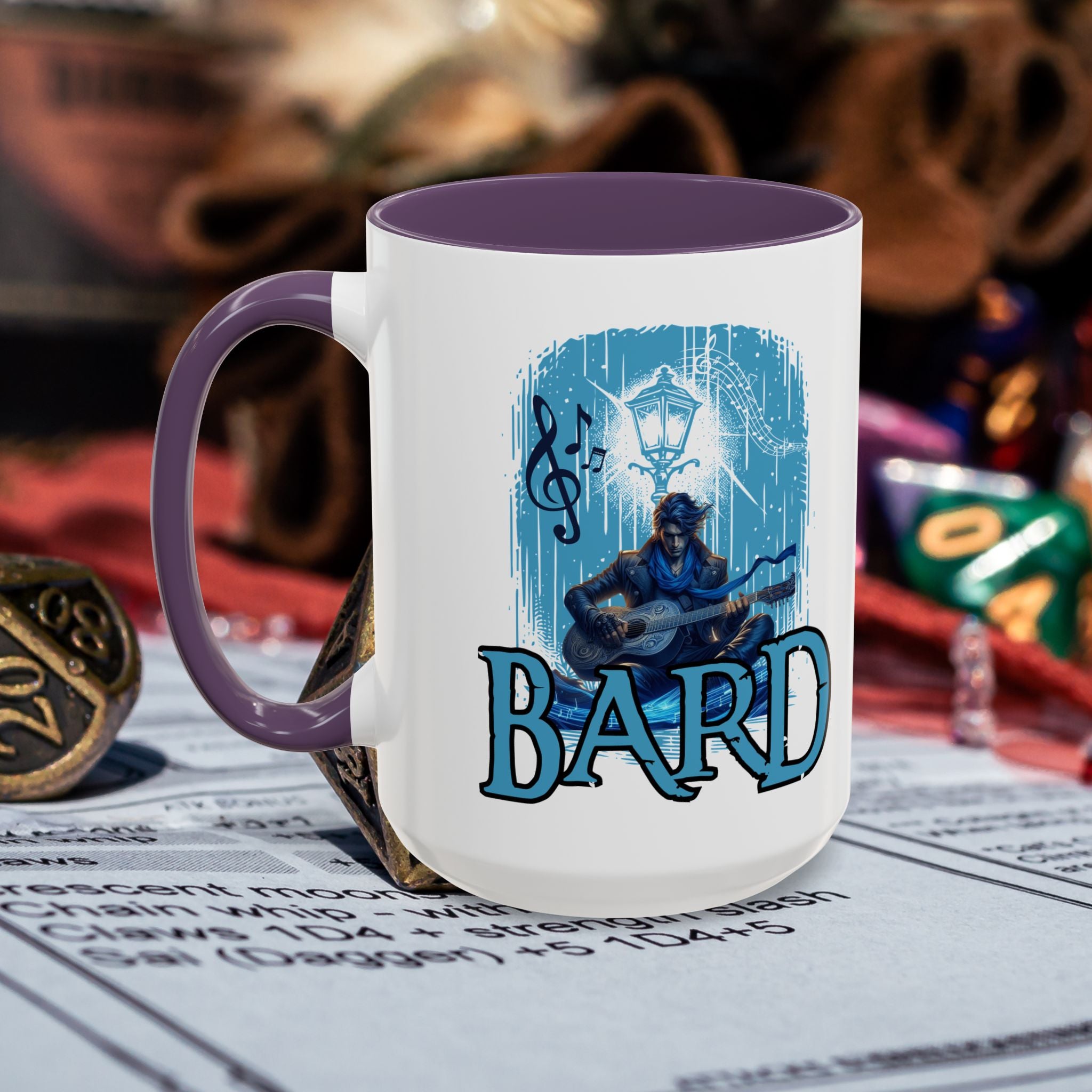 Bard Coffee Mug – D&D Bard RPG Musician Design (15 oz)