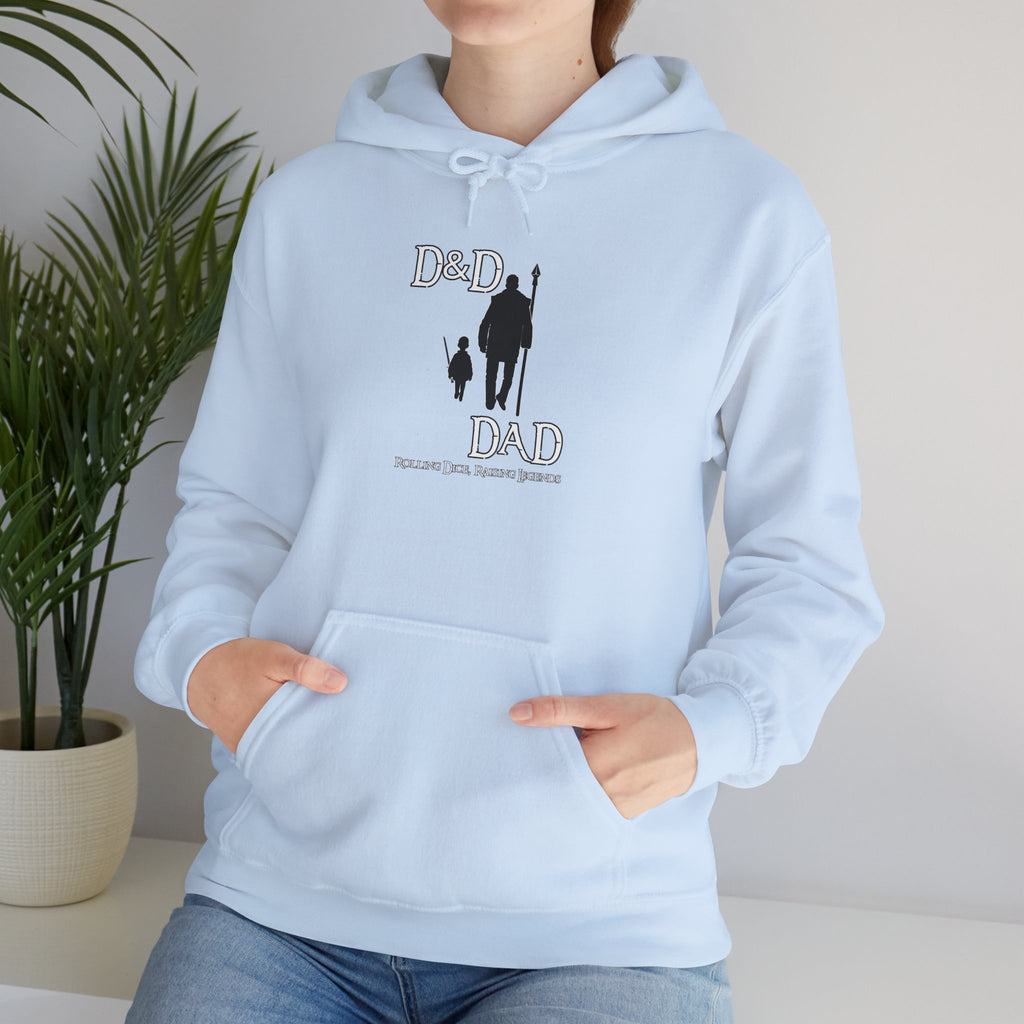 D&D Dad Hoodie — Father & Child Gaming Silhouette Pullover
