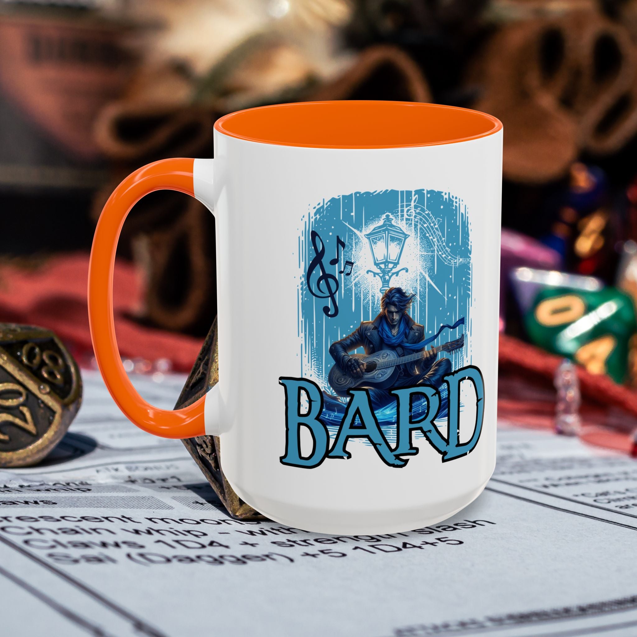 Bard Coffee Mug – D&D Bard RPG Musician Design (15 oz)
