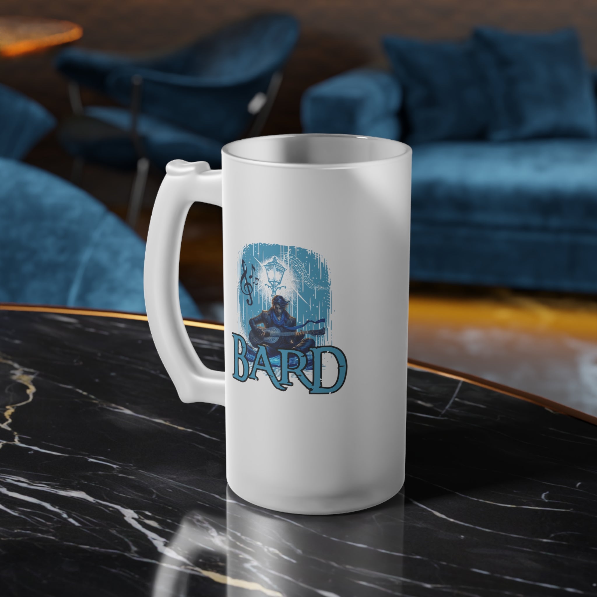 Frosted Bard Beer/Mead Mug – D&D Class Bard Beer Stein