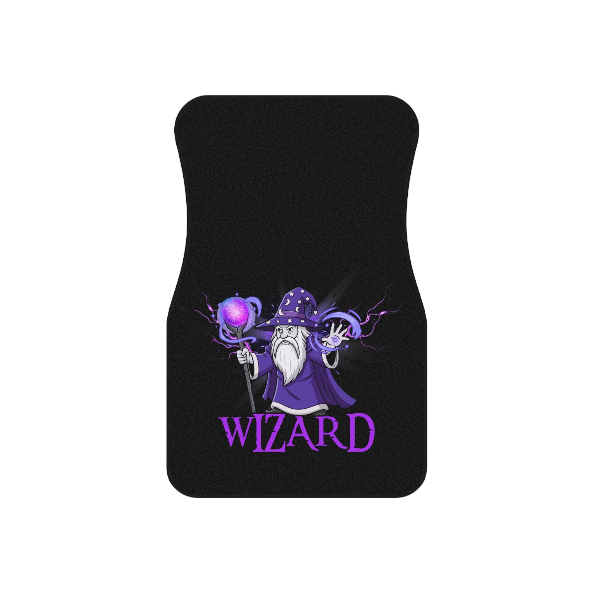 Wizard Car Floor Mats (2x Front) — Purple Wizard Design, Non-Slip Front Mats