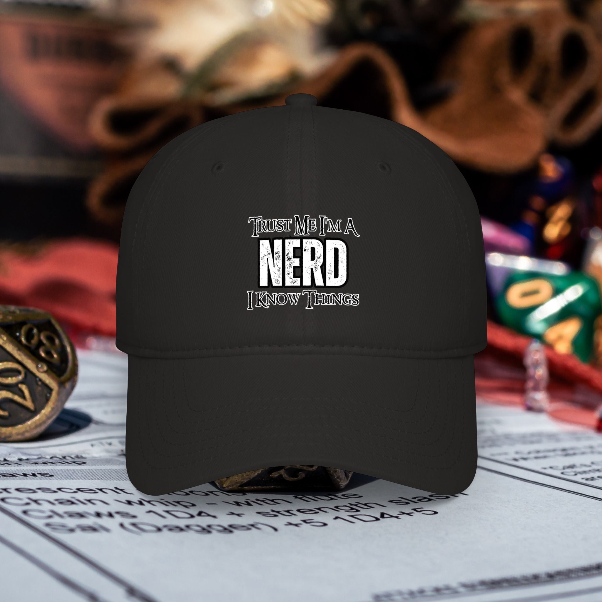 Nerd Gaming Hat — "Trust Me I'm A Nerd, I Know Things" Low-Profile Baseball Hat