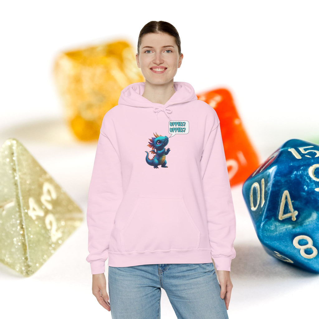 Dragon Dice Hoodie — Cute Blue Dragon UPPIES Gaming Hoodie