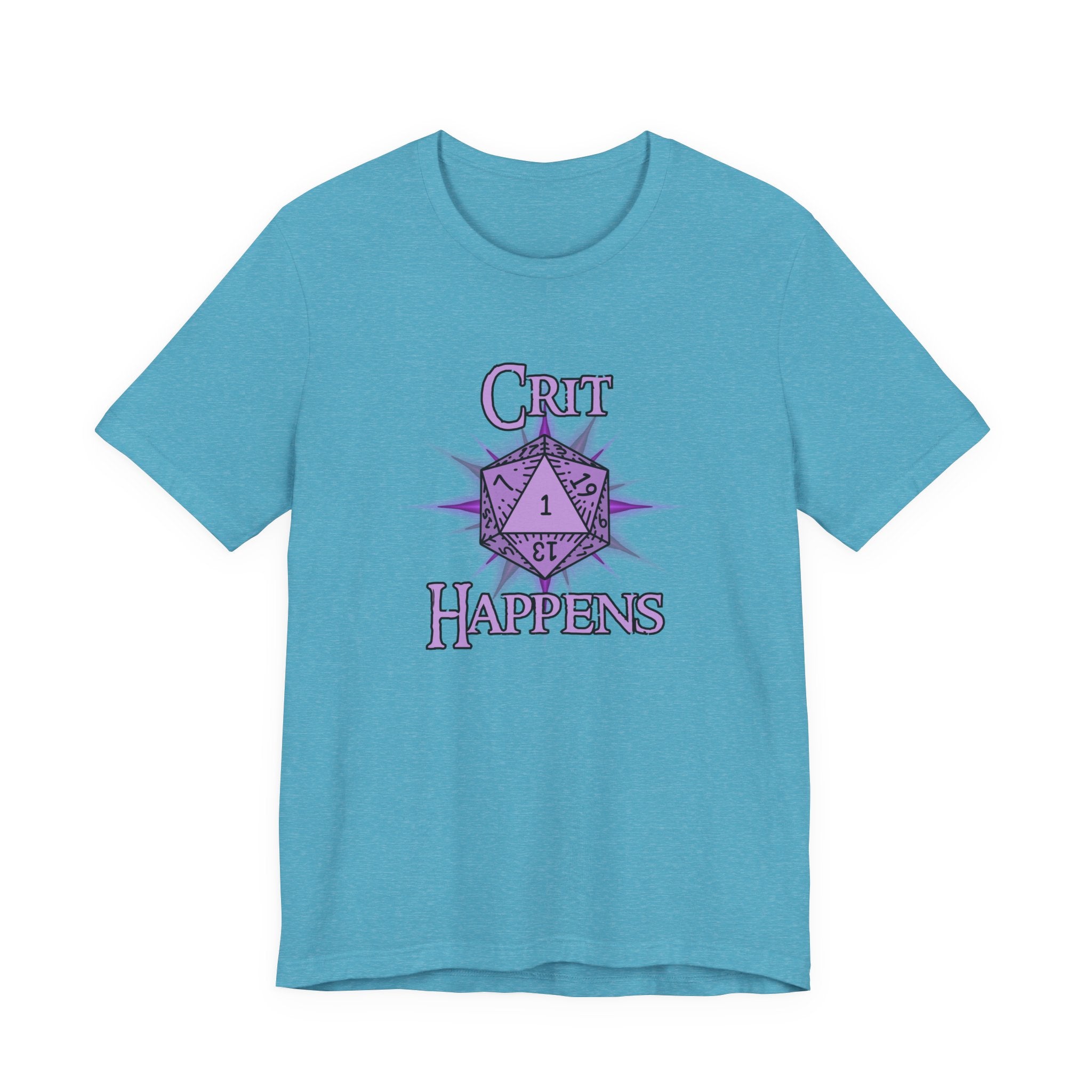 Crit Happens T-Shirt – Funny D&D D20 1 Critical Fail Dice Tee
