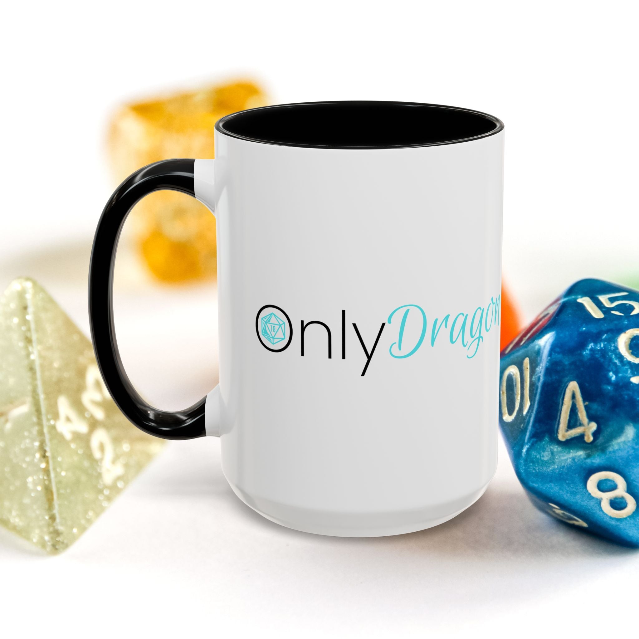 Only Dragons Coffee Mug — Accent 15oz Mug for RPG & DnD Lovers