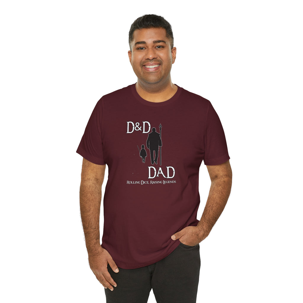 D&D Dad T‑Shirt — Roleplaying Dad Tee (Rolling Dice, Raising Legends)