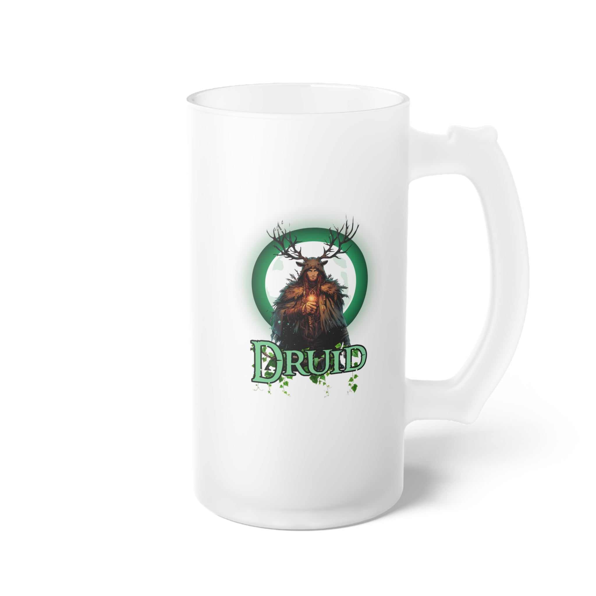 Frosted Druid Beer/Mead  Mug — D&D Class Druid Beer Mug