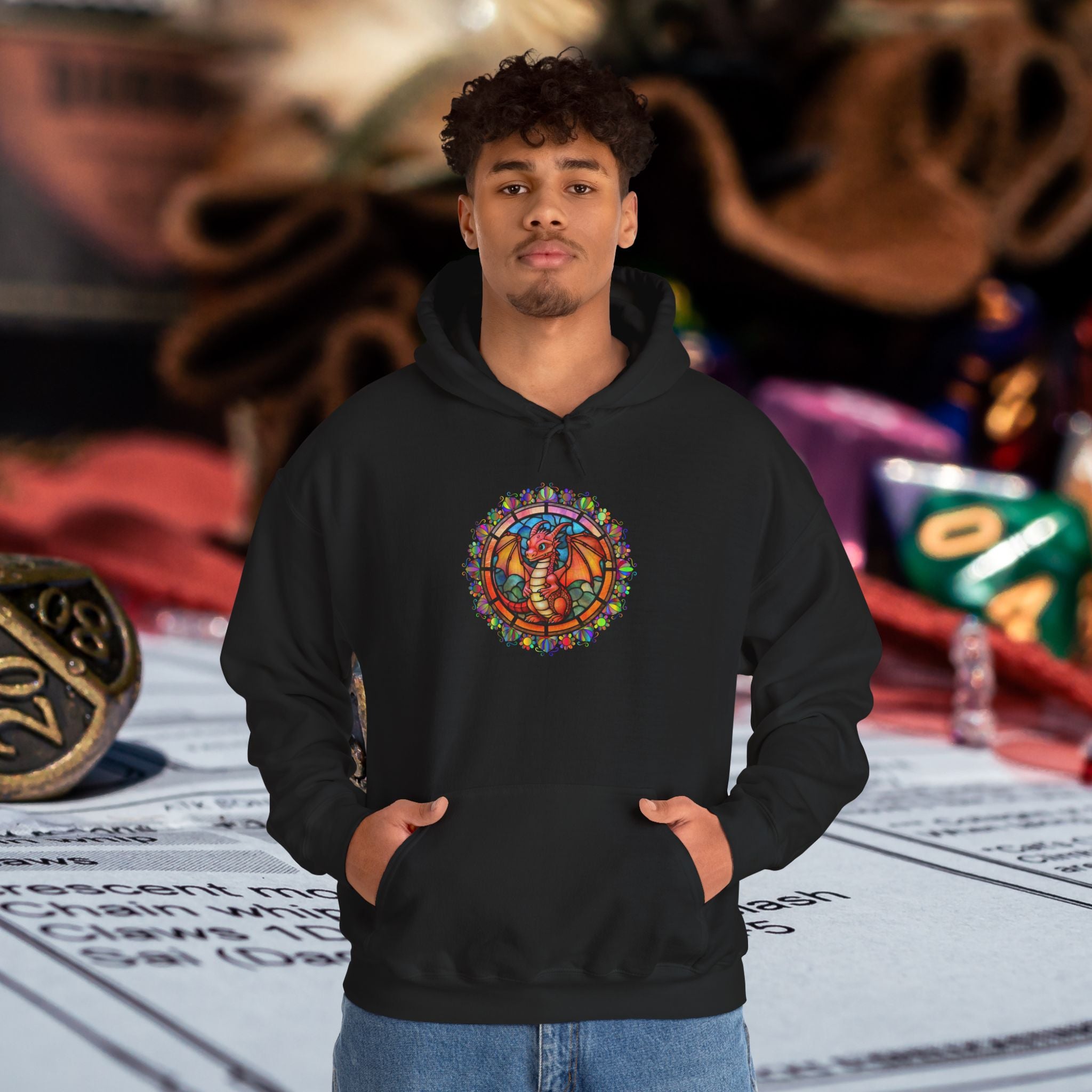 Dragon Stained Glass Hoodie — Dragon Stained Glass ass Graphic Sweatshirt