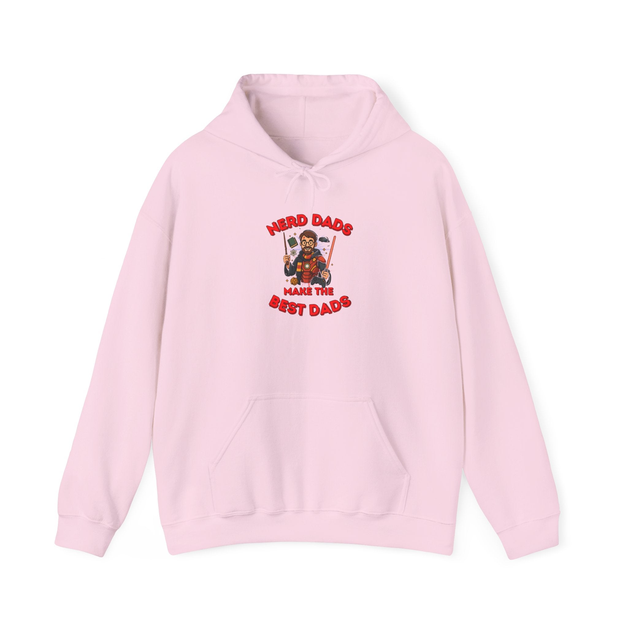 Hoodie — "Nerd Dads Make the Best Dads" Graphic Hooded Sweatshirt