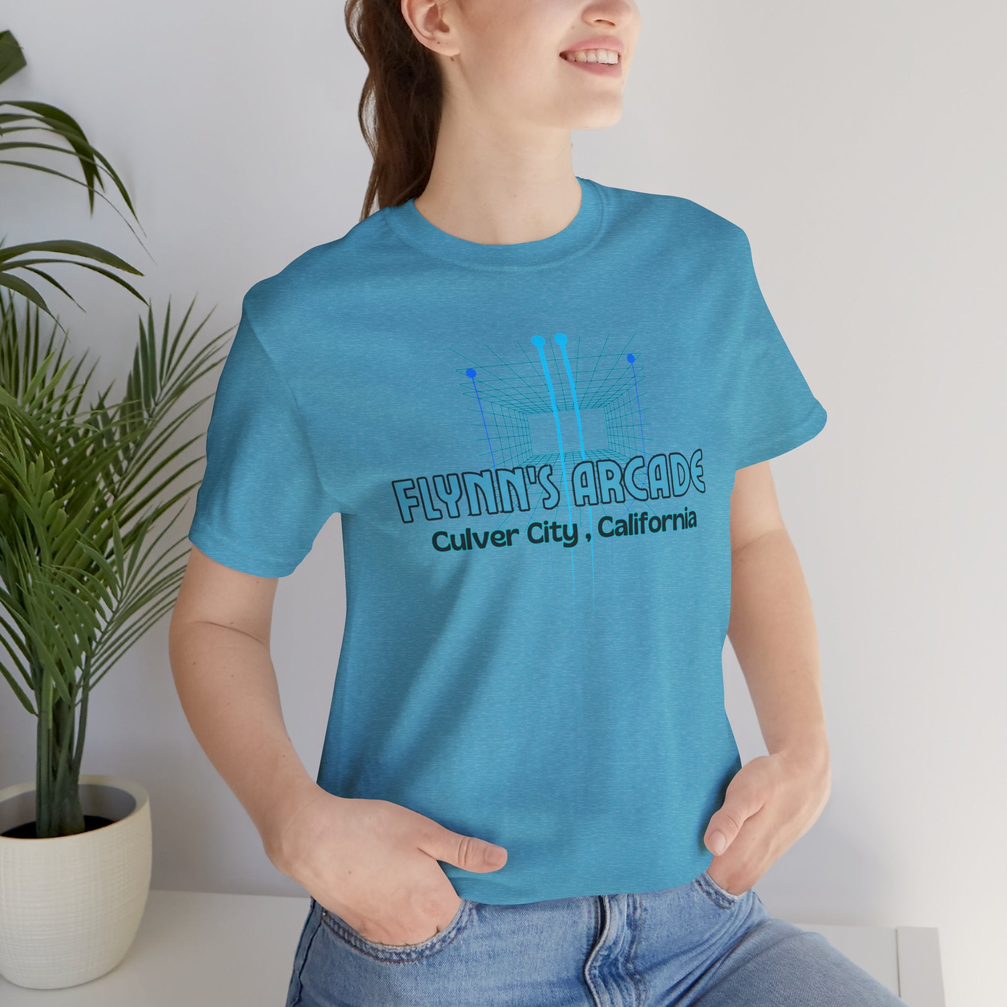Arcade Tee - "Flynn's Arcade, Culver City, California" Tron Inspired Retro Gaming T-Shirt