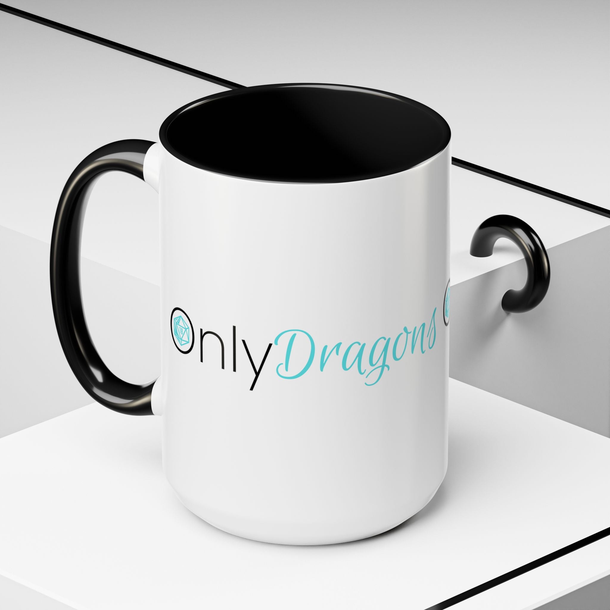 Only Dragons Coffee Mug — Accent 15oz Mug for RPG & DnD Lovers