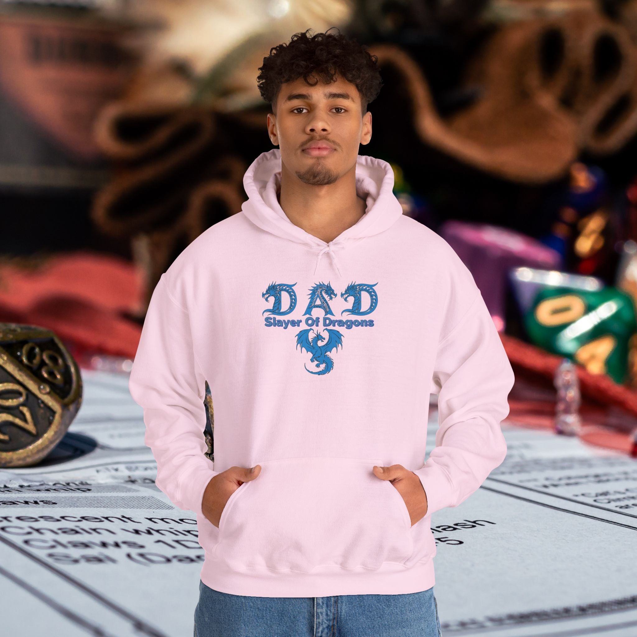 Dad Slayer of Dragons Hoodie — D&D Dad Gift