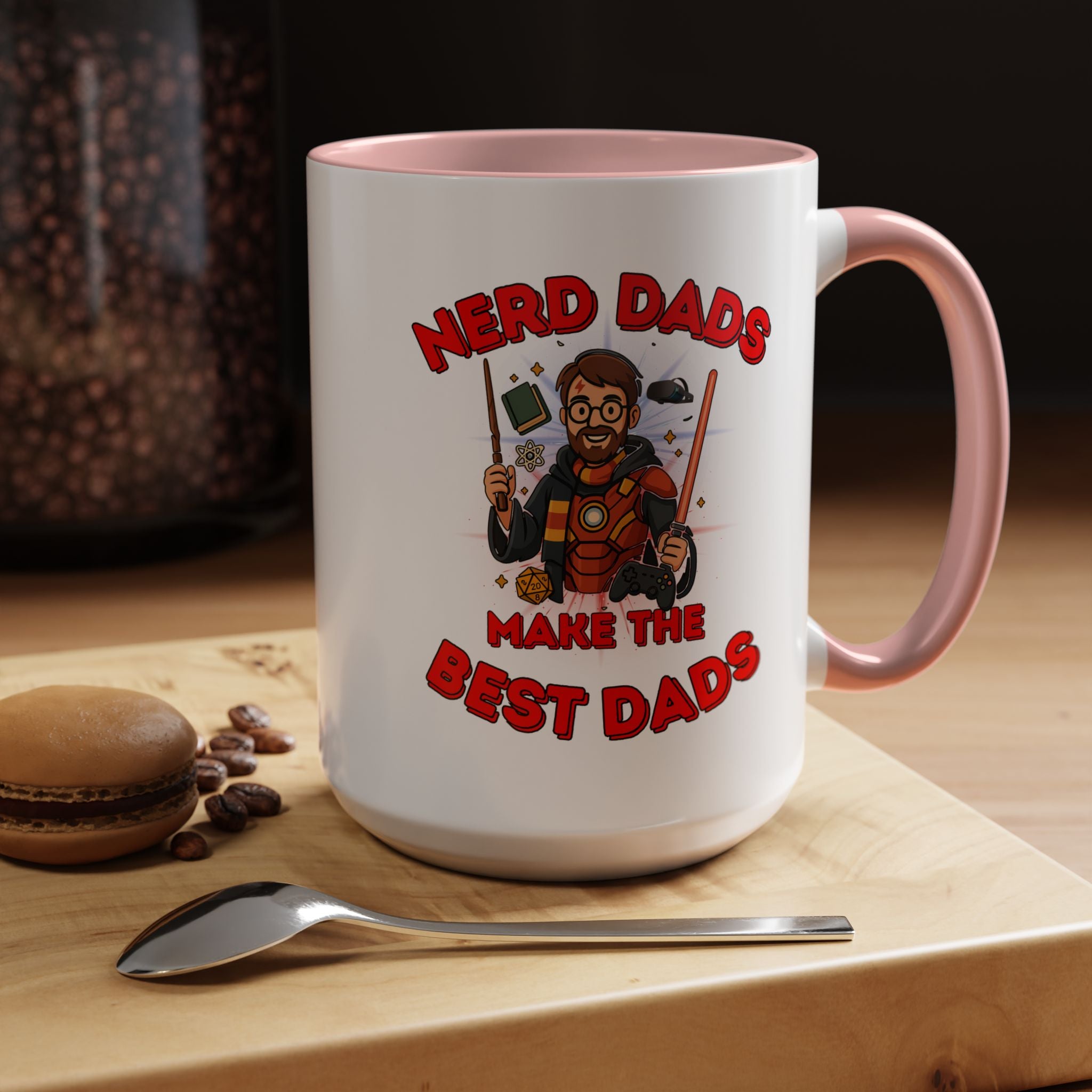 Nerd Dads Make the Best Dads Accent Coffee Mug