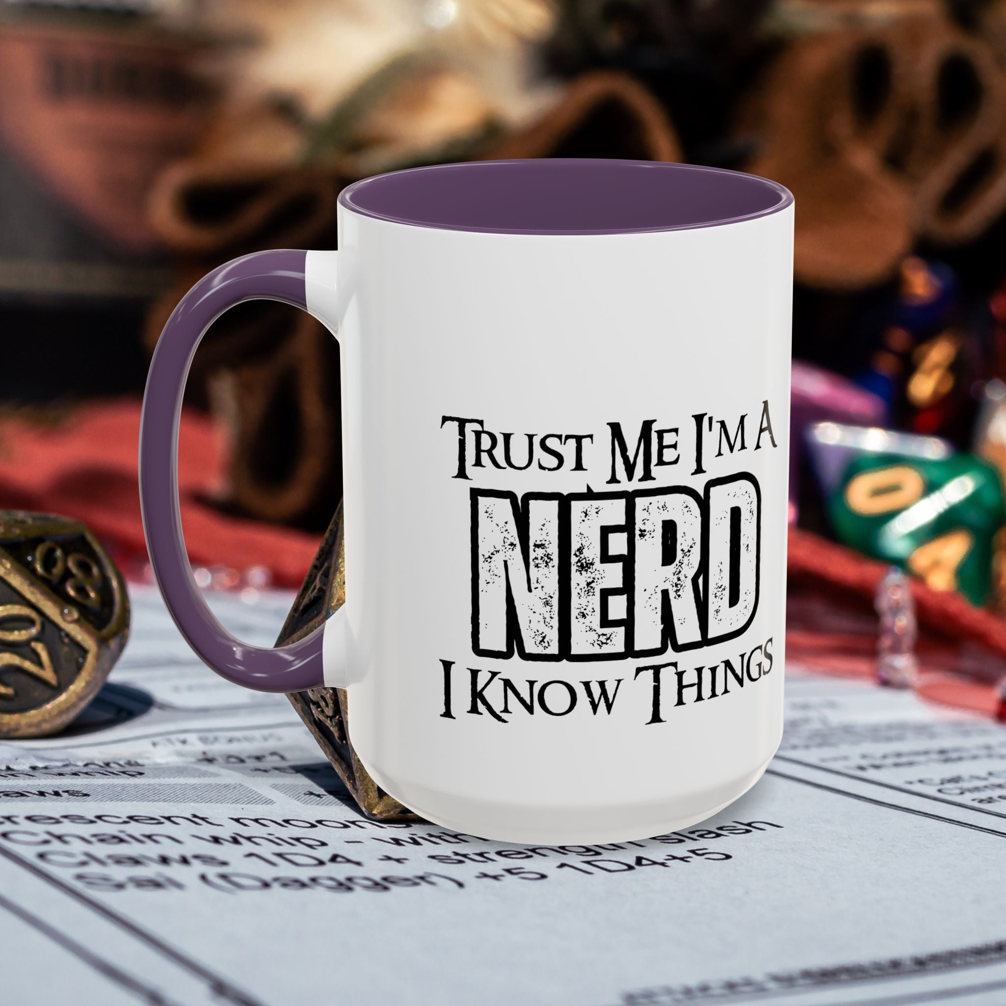 Trust Me I’m a Nerd Coffee Mug — Funny Dungeons & Dragons Gamer Gift (15oz)
