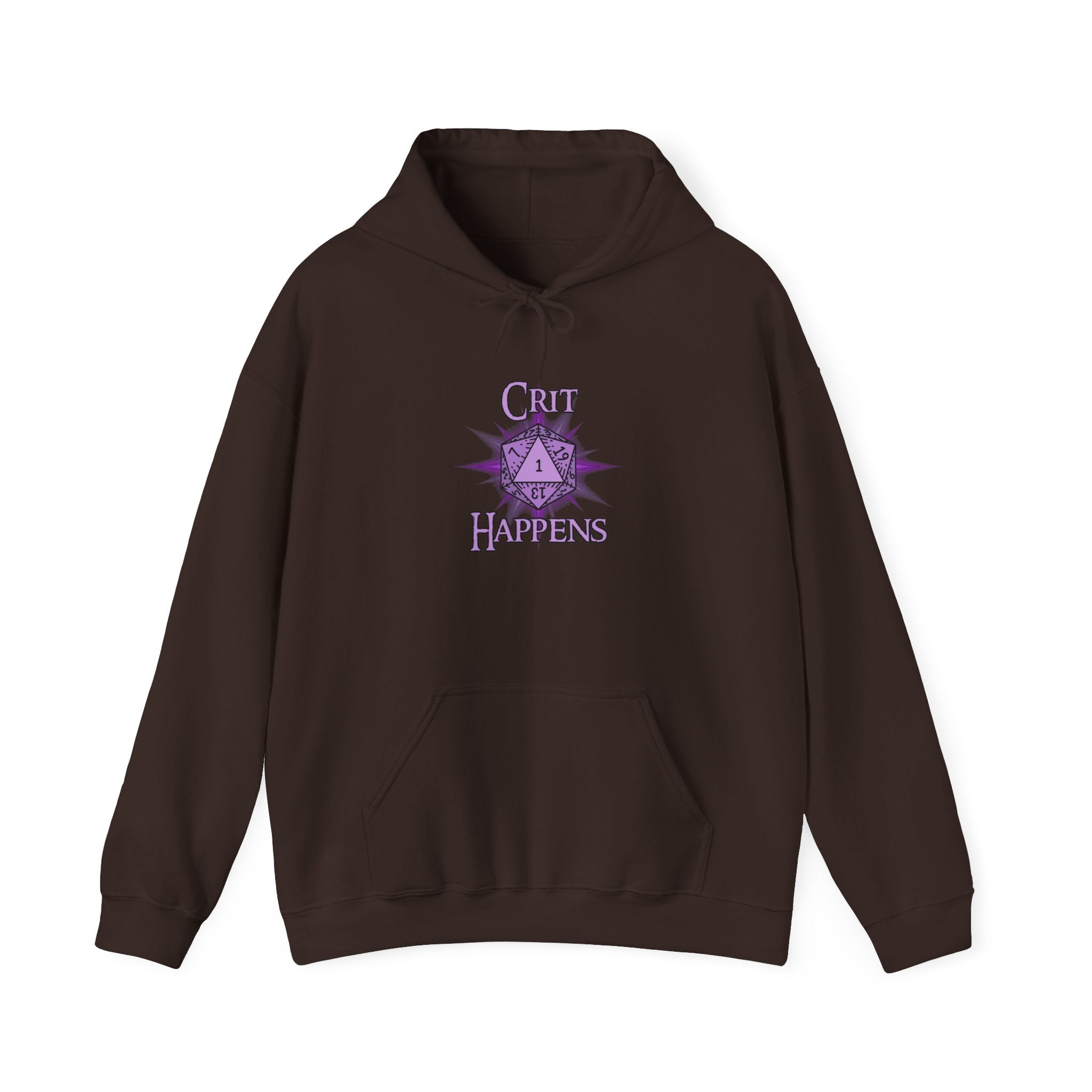 Crit Happens Hoodie — Funny D20 Dice RPG Gaming Sweatshirt