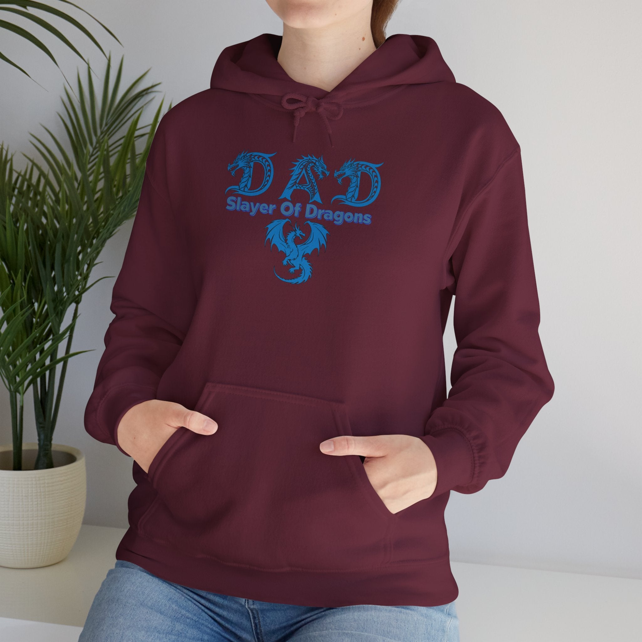 Dad Slayer of Dragons Hoodie — D&D Dad Gift