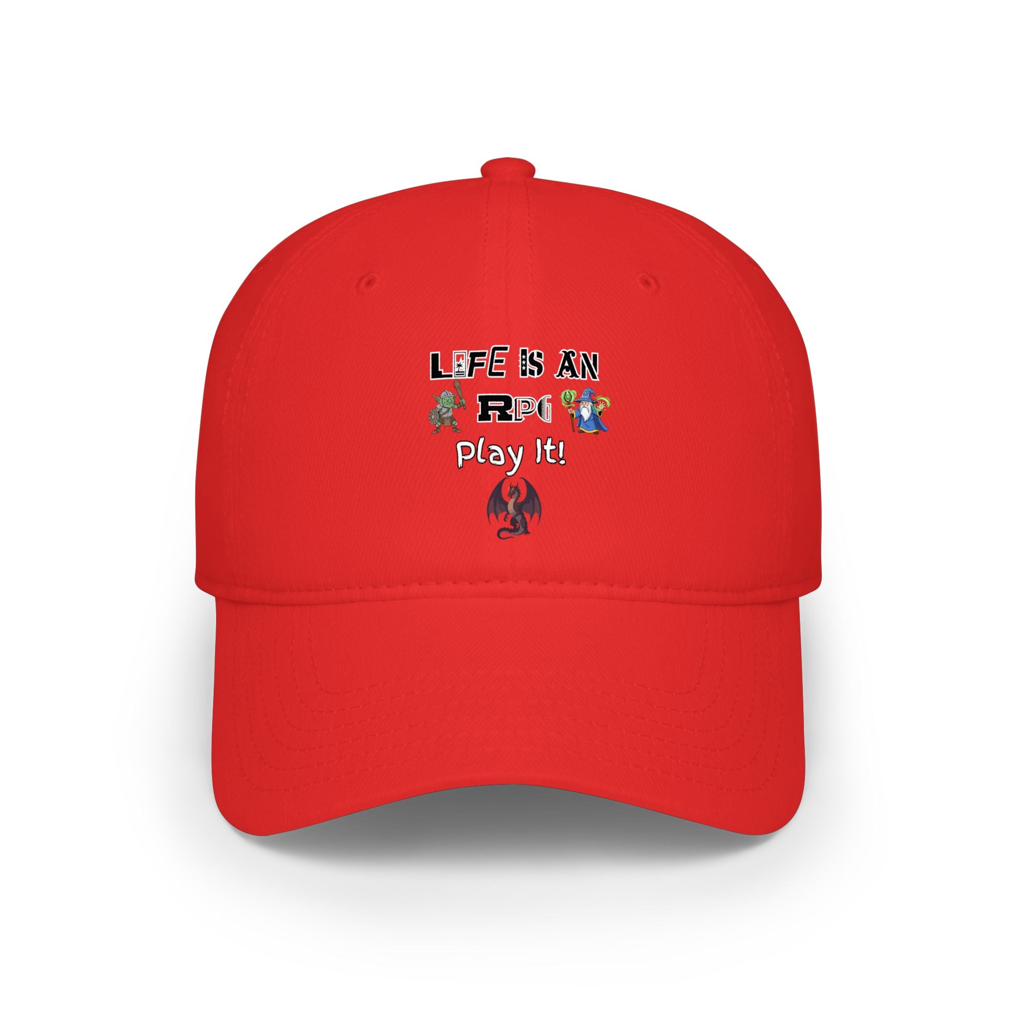 Life Is An RPG Play It! Red Baseball Cap