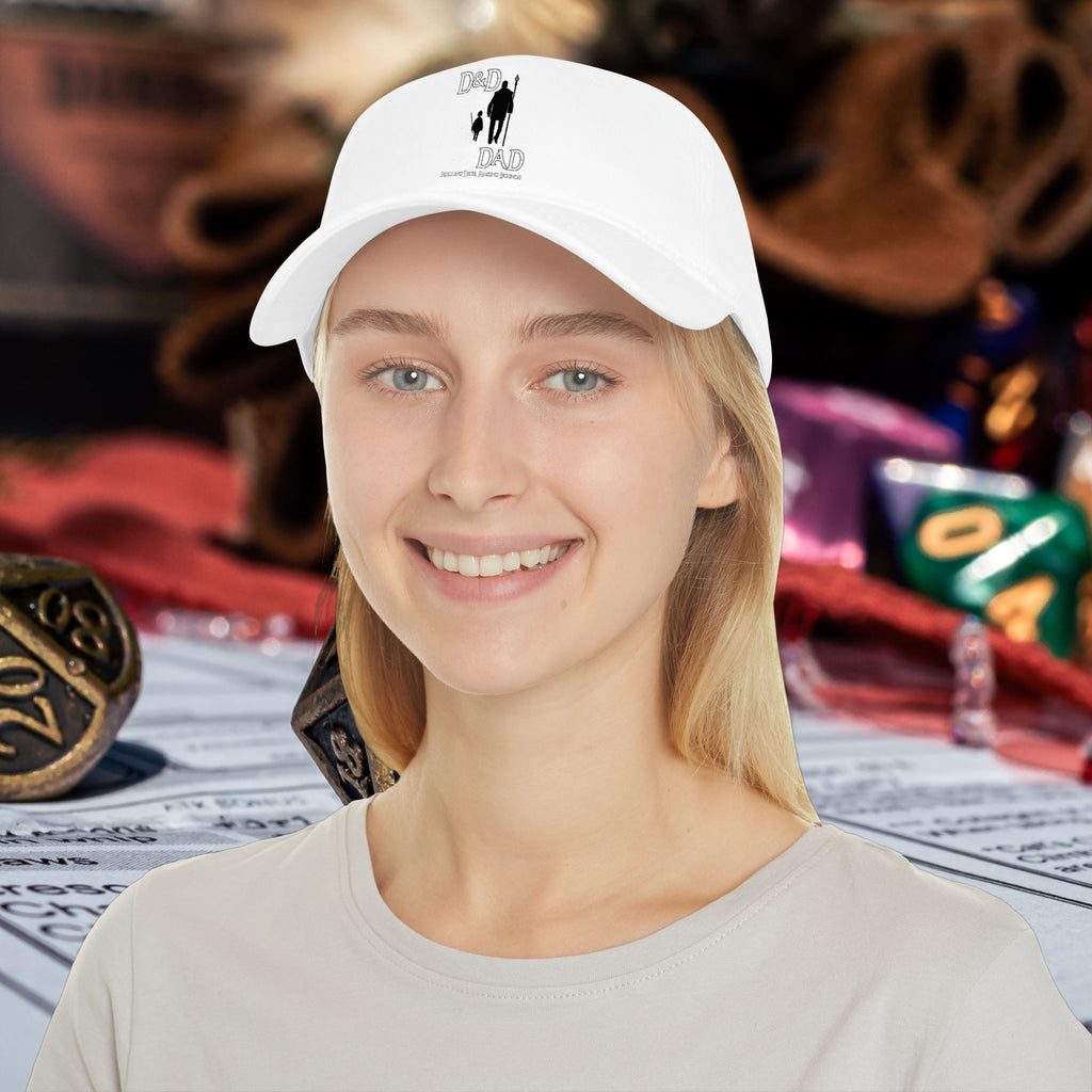 D&D Dad Low Profile Baseball Cap — Gamer Dad Hat for Tabletop Roleplaying