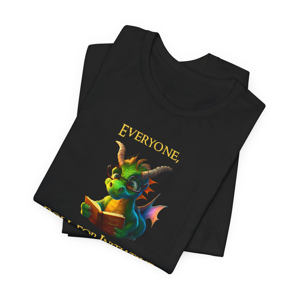 Roll for Initiative Dragon T-Shirt — Cute Fantasy RPG Tee
