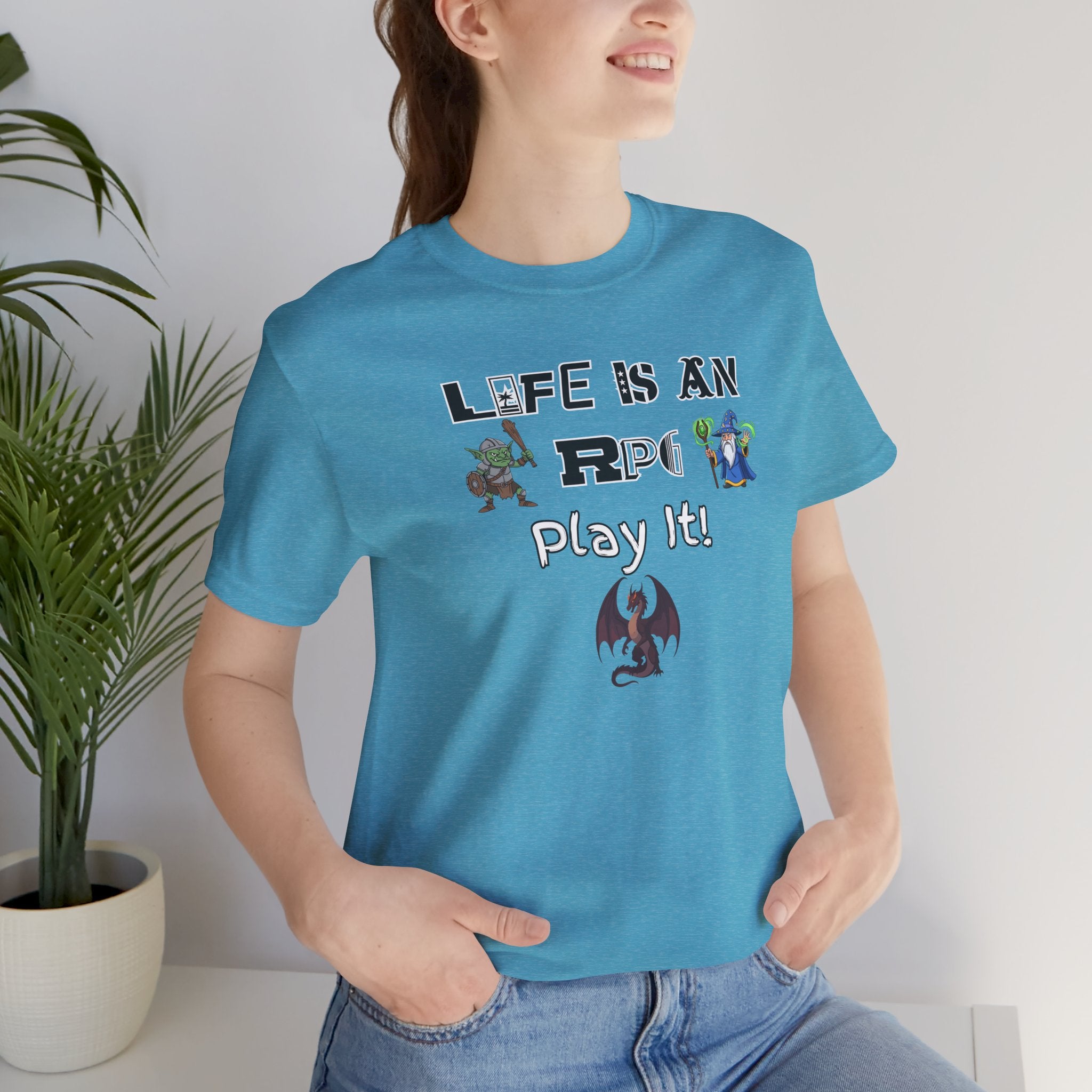 Life Is an RPG Play It T-Shirt — Gamer RPG Tee for Tabletop & Video Game Fans