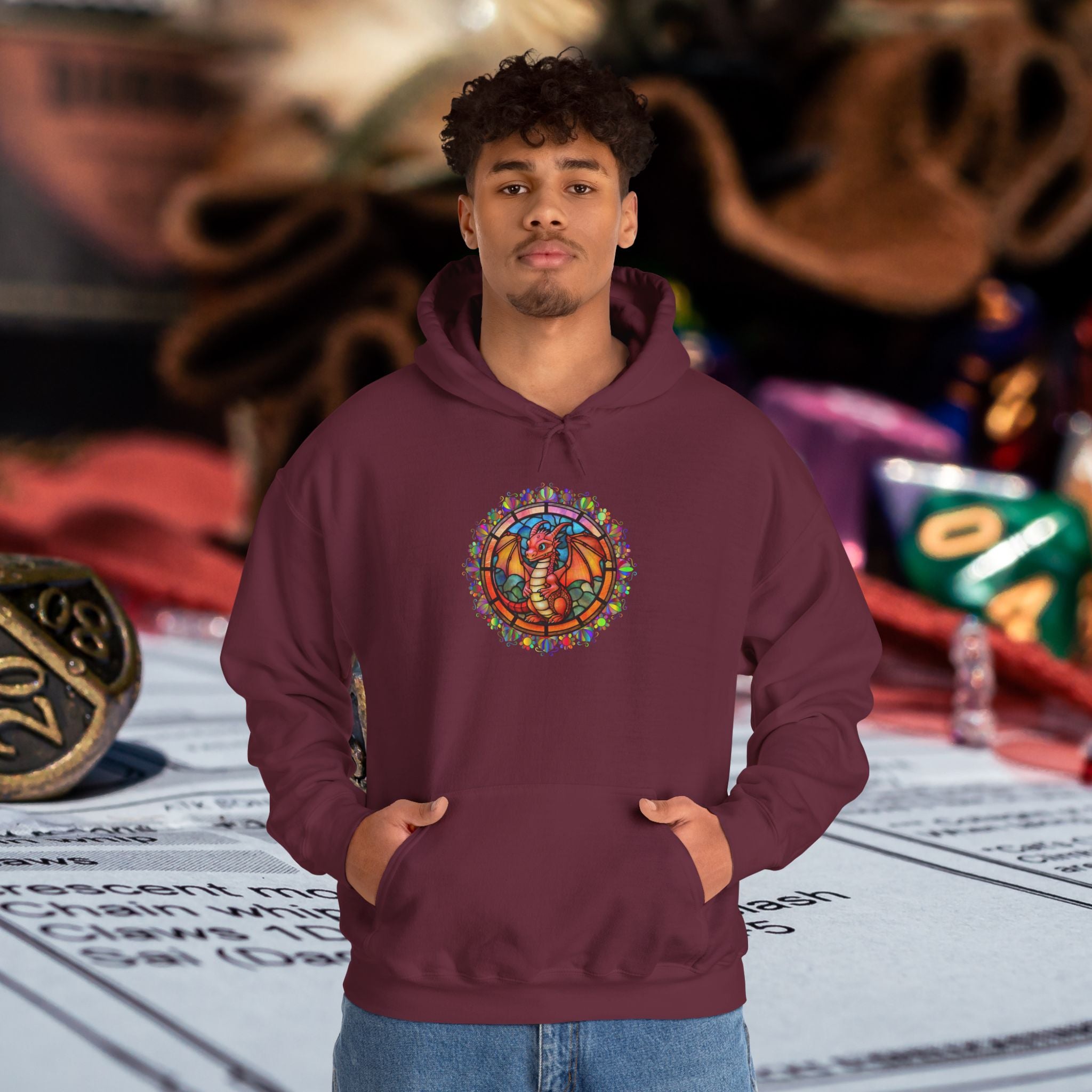 Dragon Stained Glass Hoodie — Dragon Stained Glass ass Graphic Sweatshirt