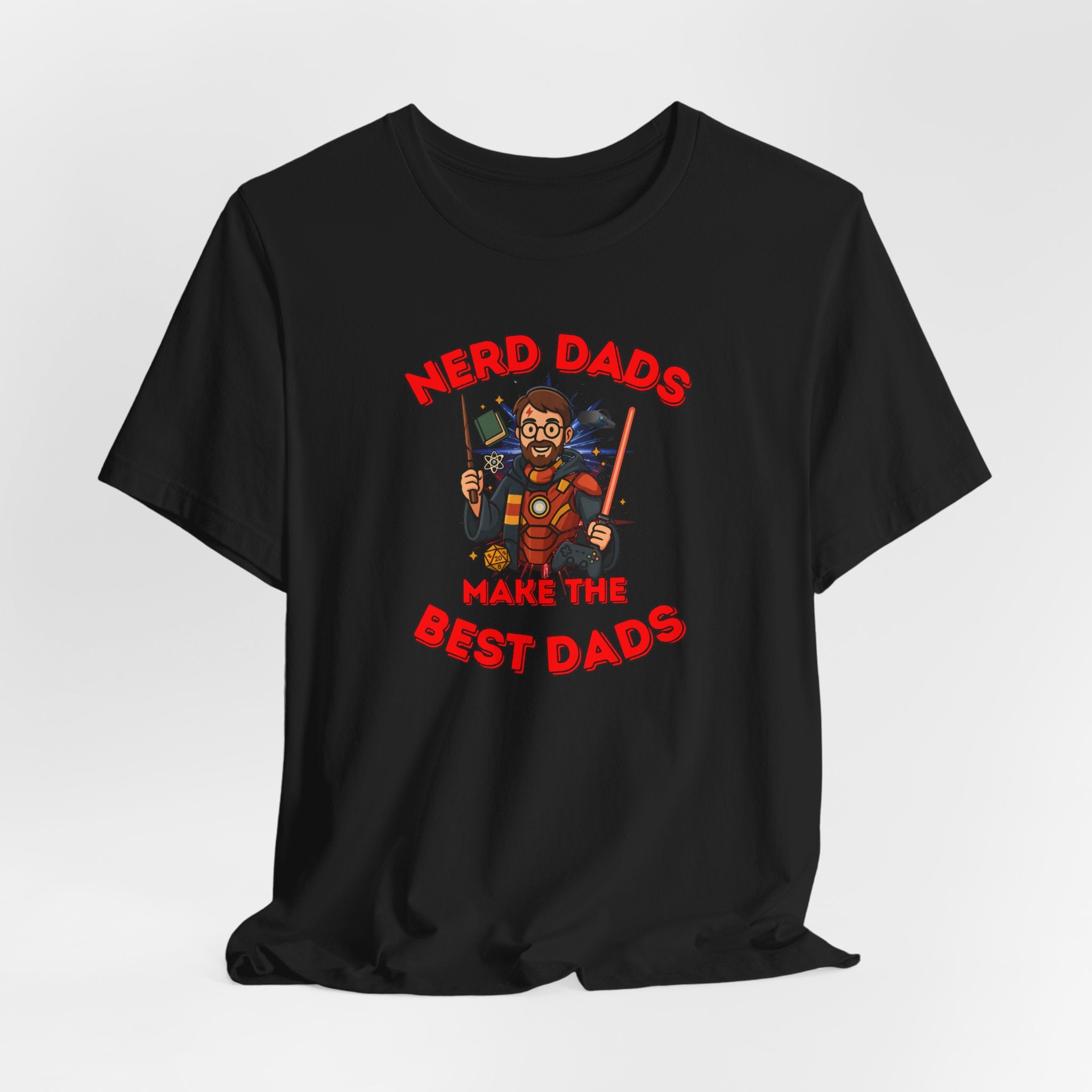 T-Shirt — "Nerd Dads Make The Best Dads" Graphic Tee (Geeky Father’s Day Gift)
