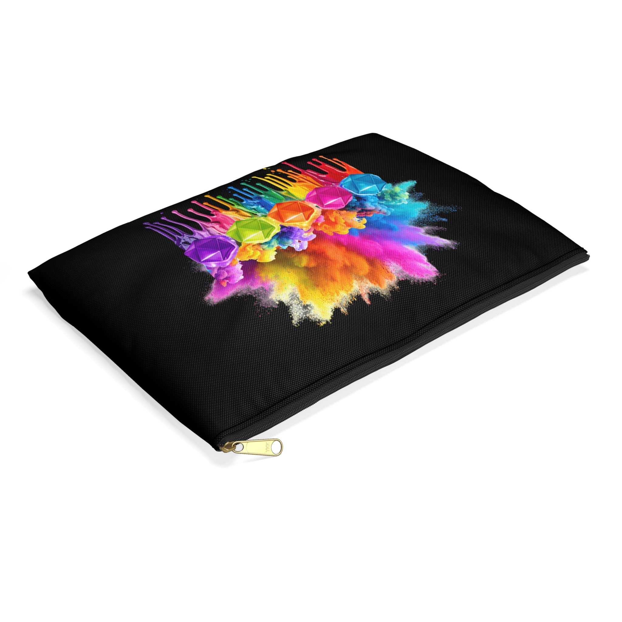 Dice/Accessory Pouch — Rainbow D20 Drip Dice/Mini's Bag