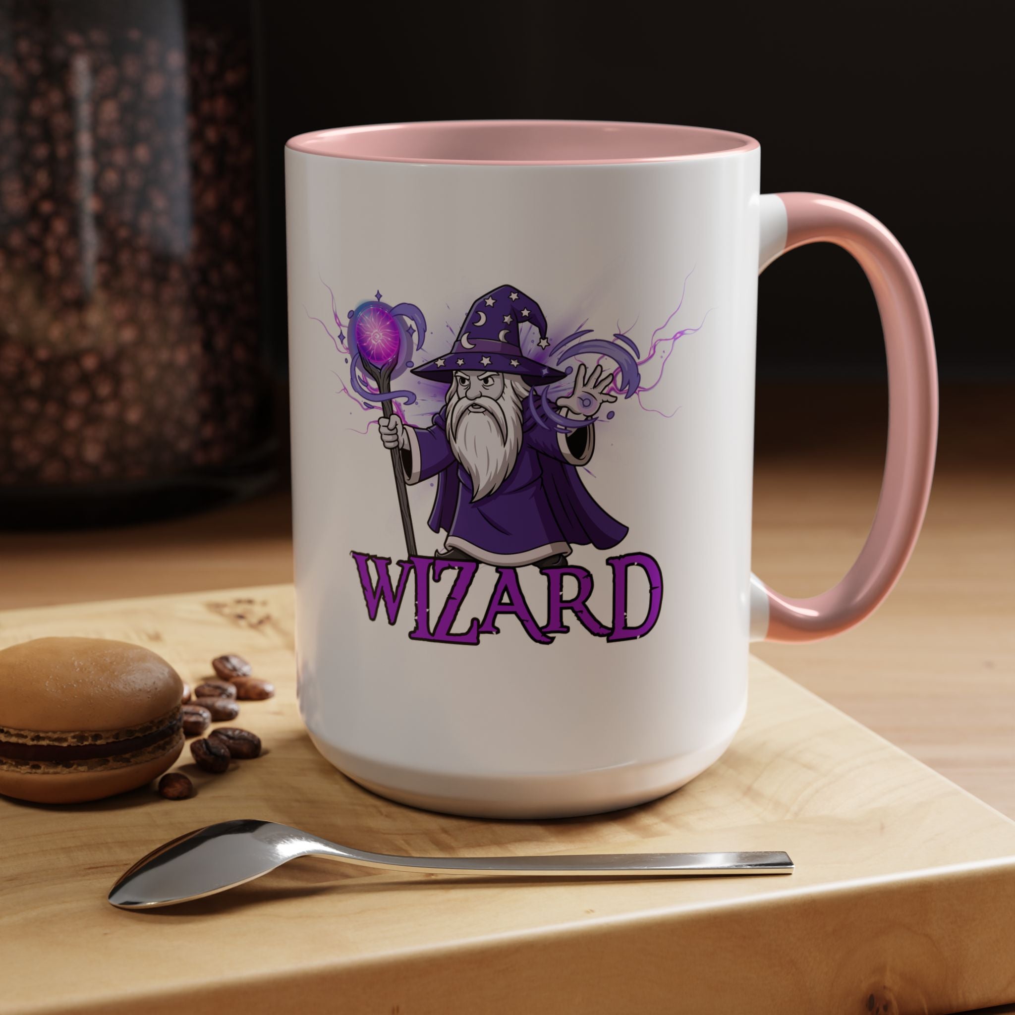 Wizard Coffee Mug — D&D Wizard Design Accent Mug (15oz)