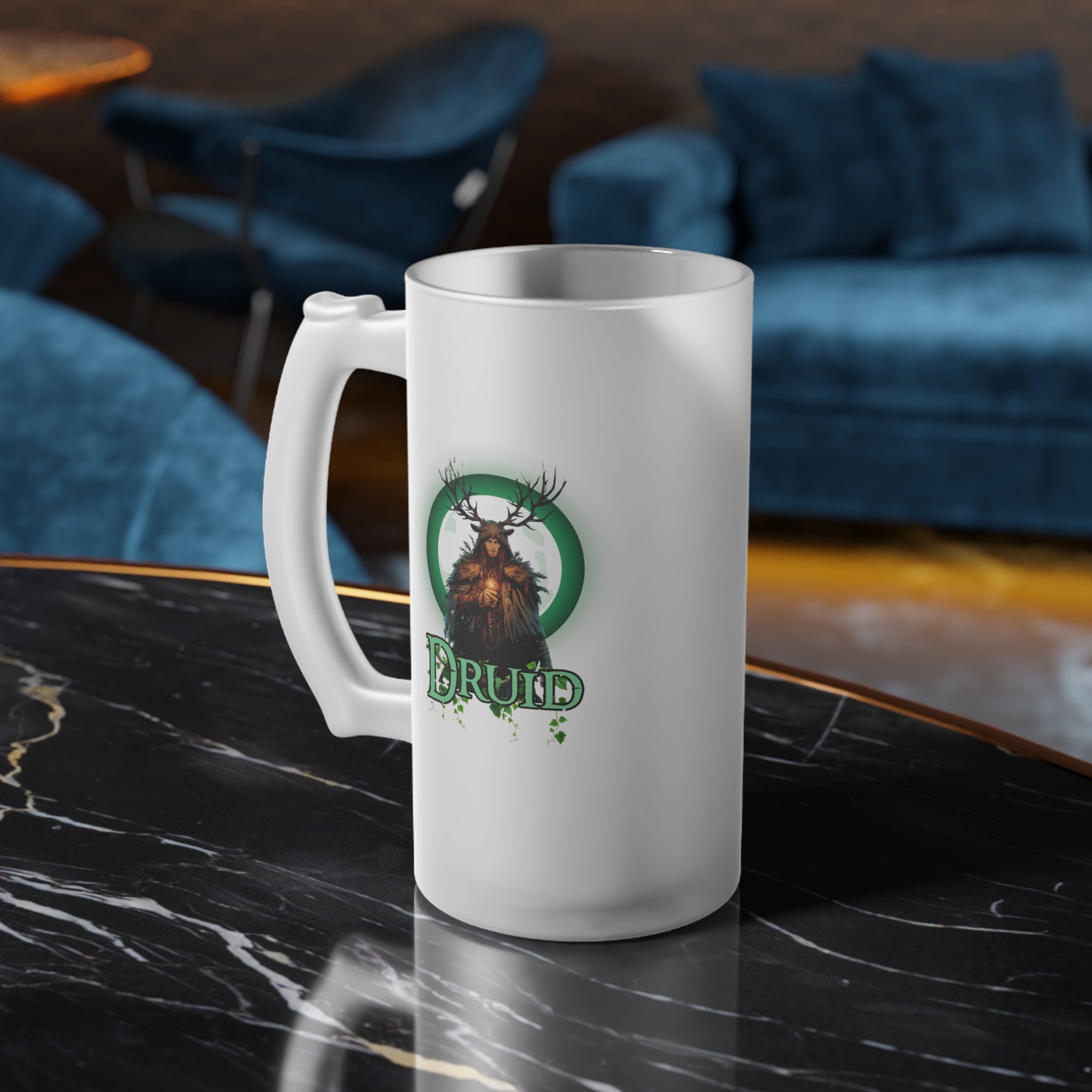 Frosted Druid Beer/Mead  Mug — D&D Class Druid Beer Mug
