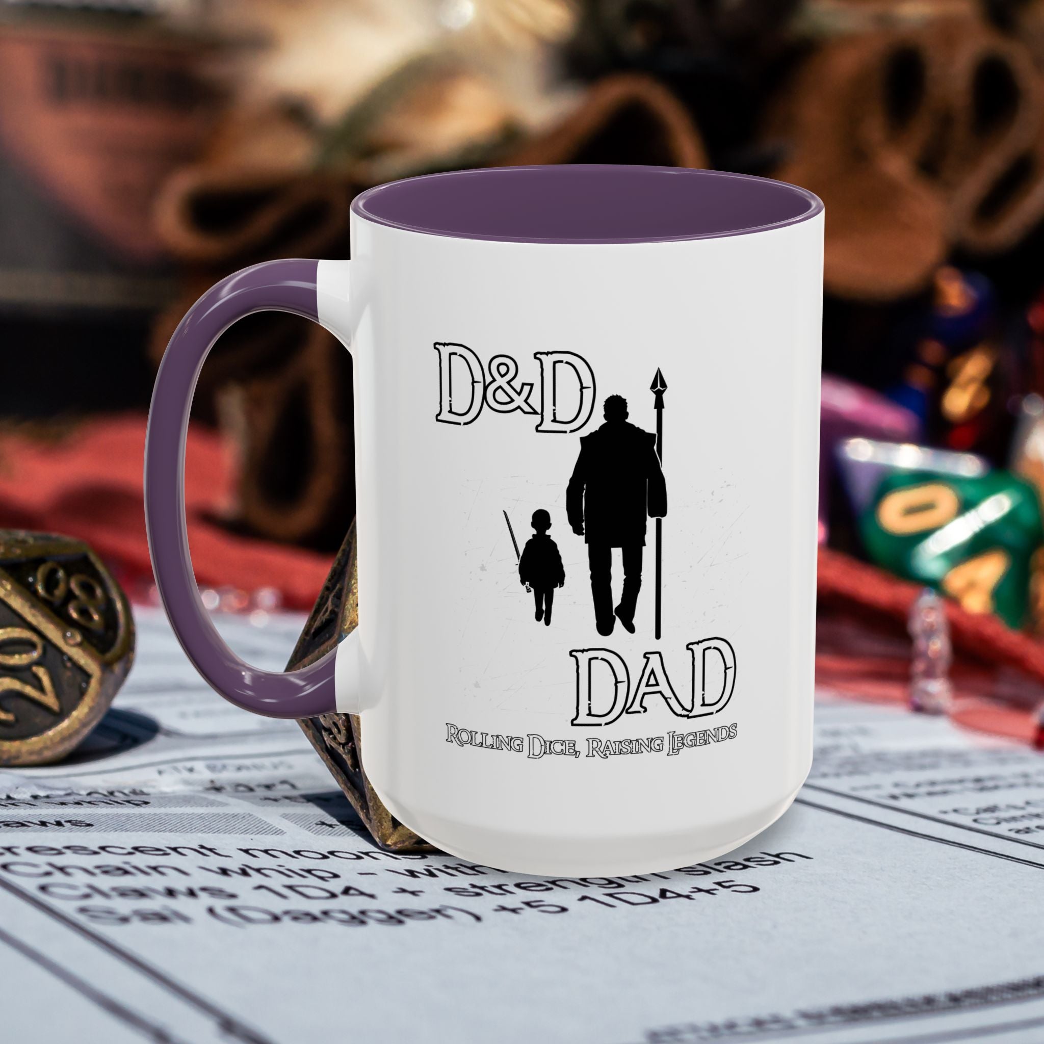 D&D Dad Accent Coffee 15 ozMug — Roleplay Father & Child Gaming Gift