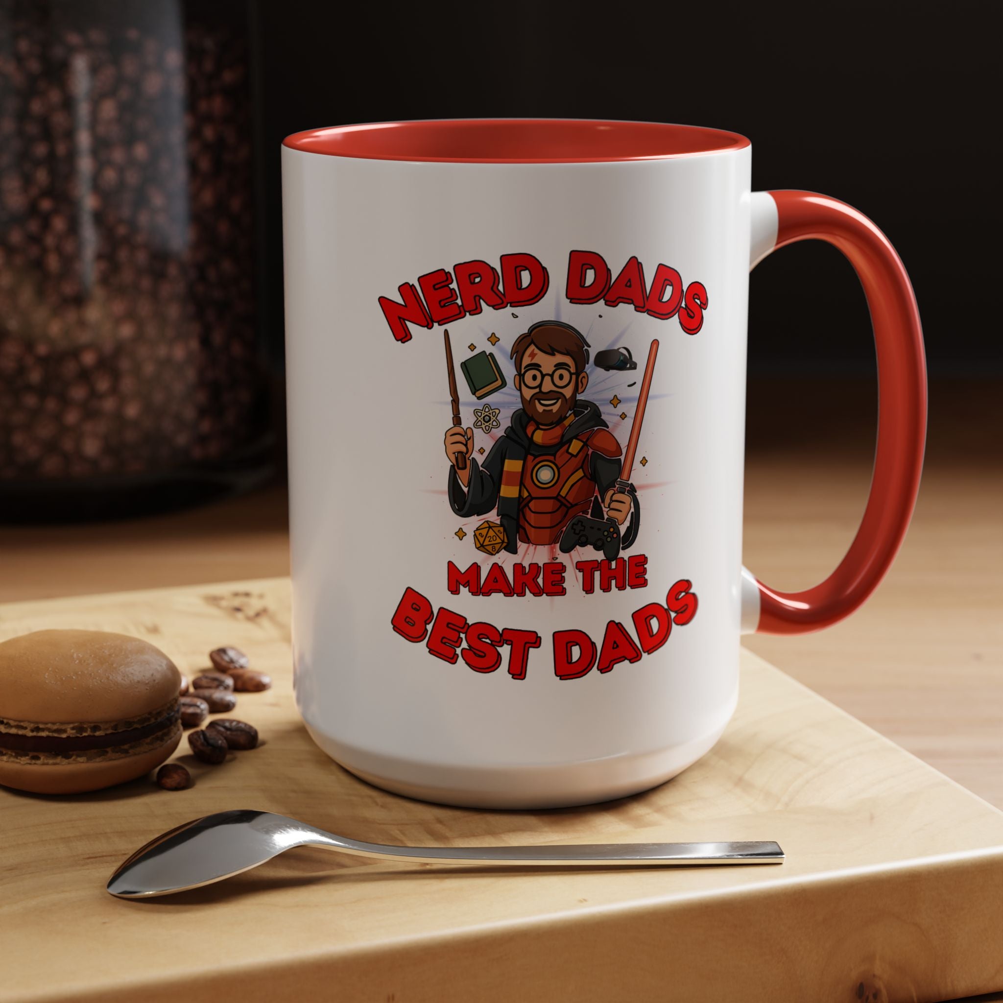 Nerd Dads Make the Best Dads Accent Coffee Mug