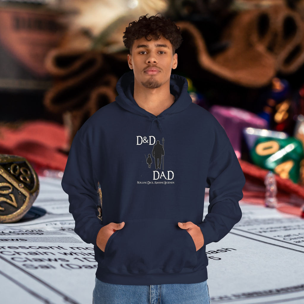 D&D Dad Hoodie — Father & Child Gaming Silhouette Pullover
