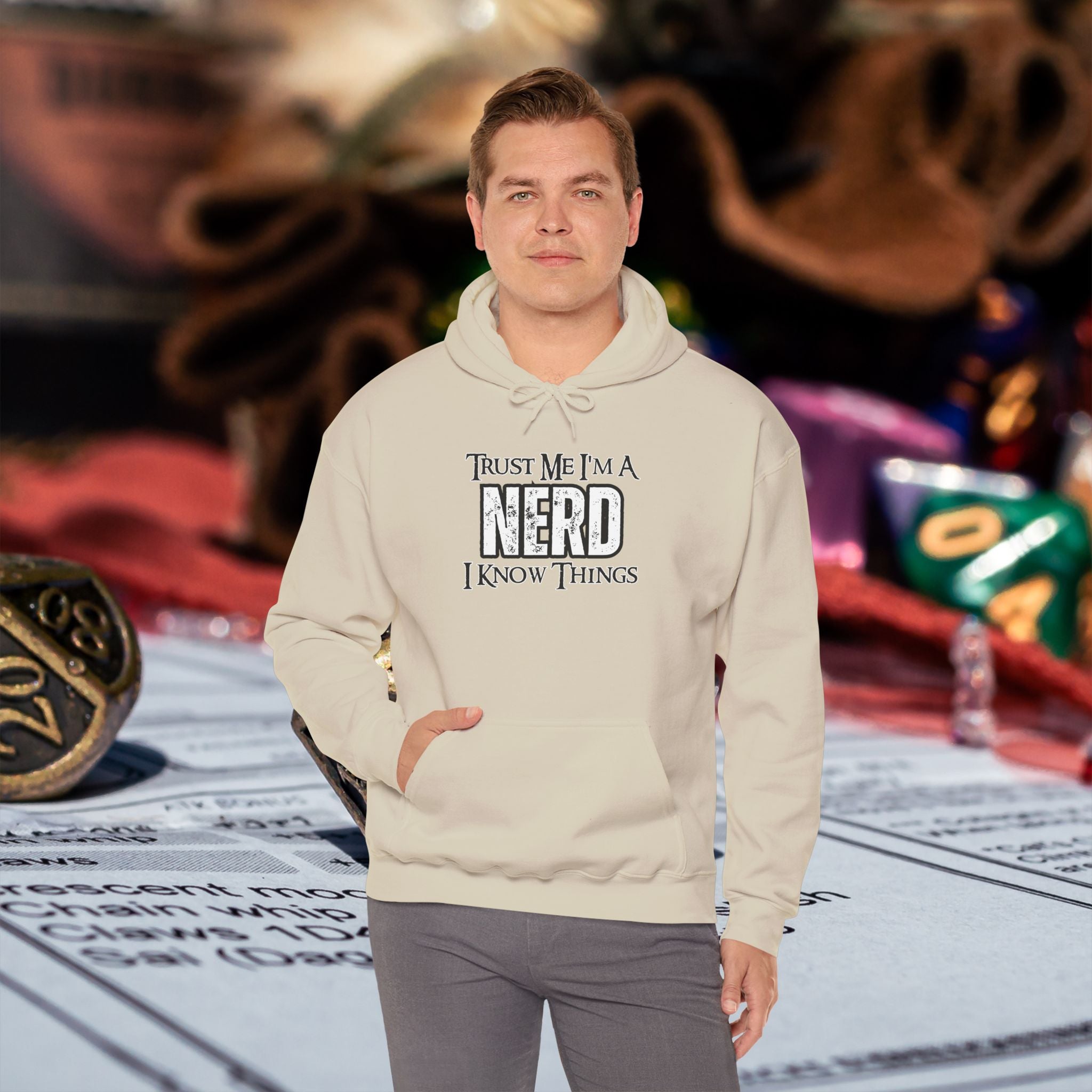 Nerd Hoodie - "Trust Me I'm a Nerd, I Know Things" Graphic Pullover