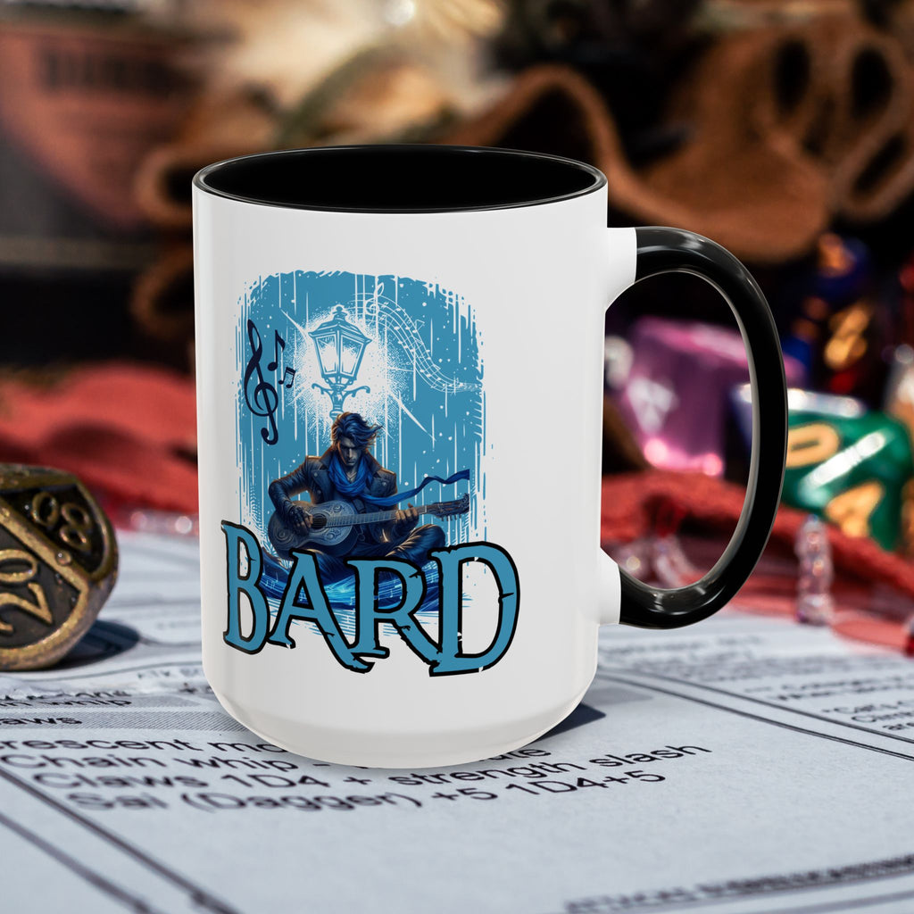 Bard Coffee Mug – D&D Bard RPG Musician Design (15 oz)