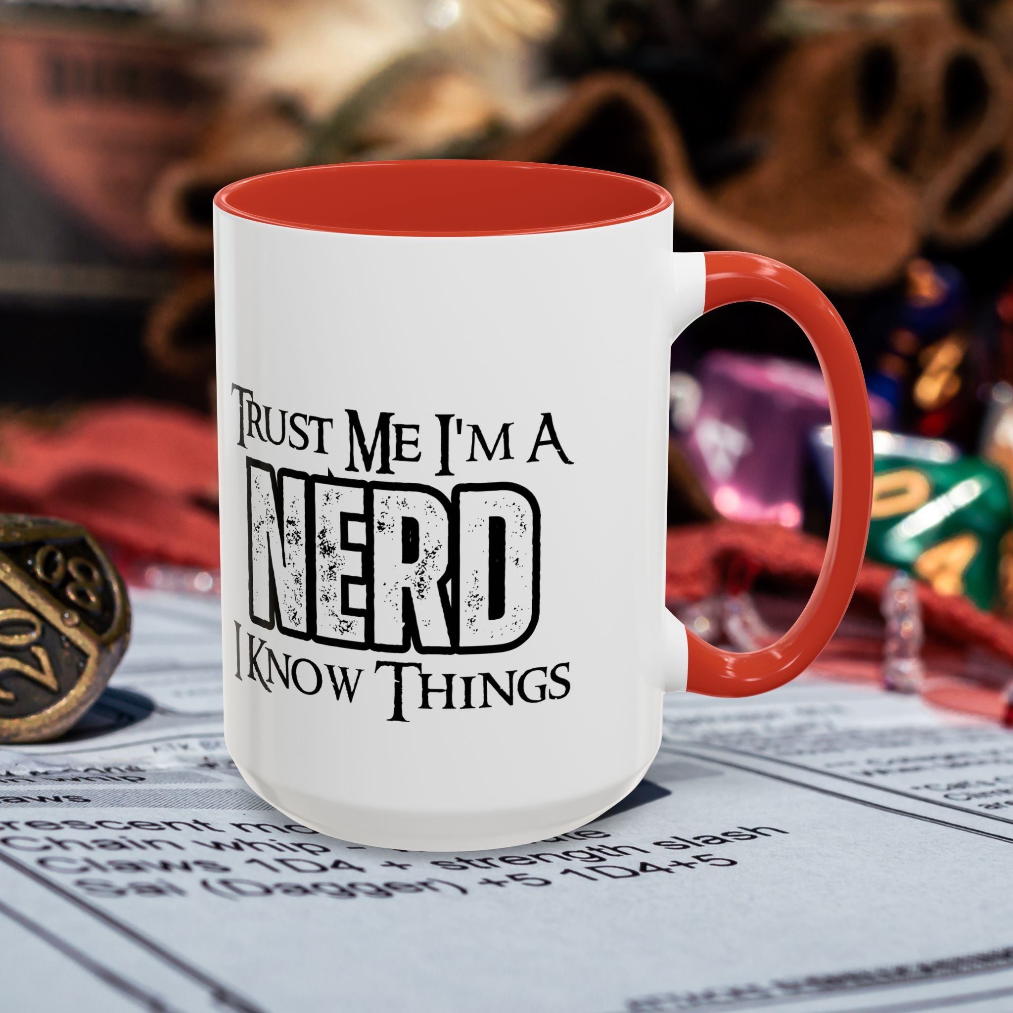 Trust Me I’m a Nerd Coffee Mug — Funny Dungeons & Dragons Gamer Gift (15oz)