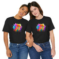 Colorful Dripping D20 T-Shirt – Rainbow D20 Art Tee