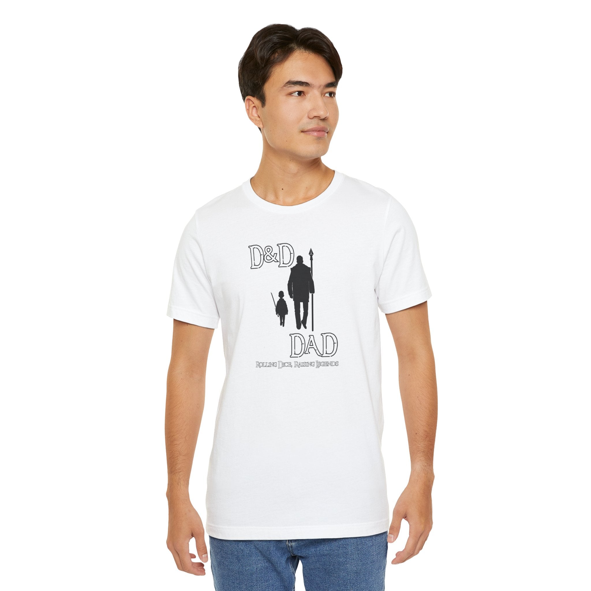 D&D Dad T‑Shirt — Roleplaying Dad Tee (Rolling Dice, Raising Legends)