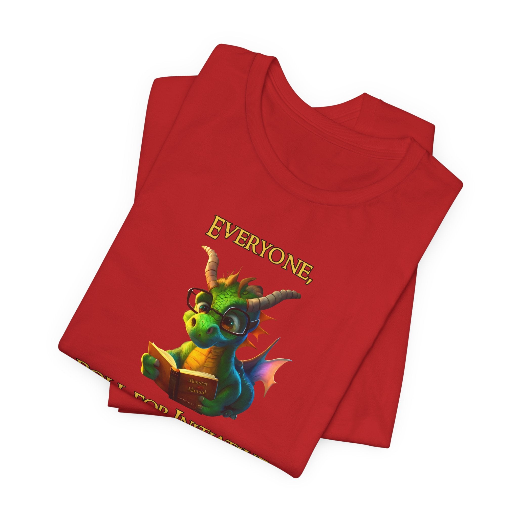 Roll for Initiative Dragon T-Shirt — Cute Fantasy RPG Tee