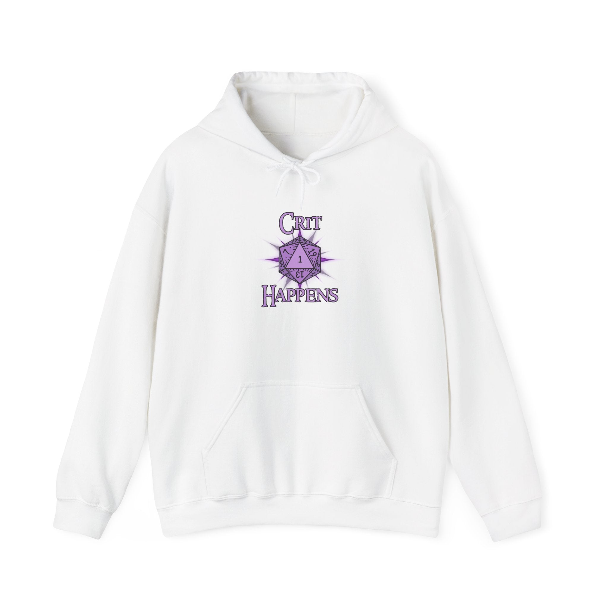 Crit Happens Hoodie — Funny D20 Dice RPG Gaming Sweatshirt
