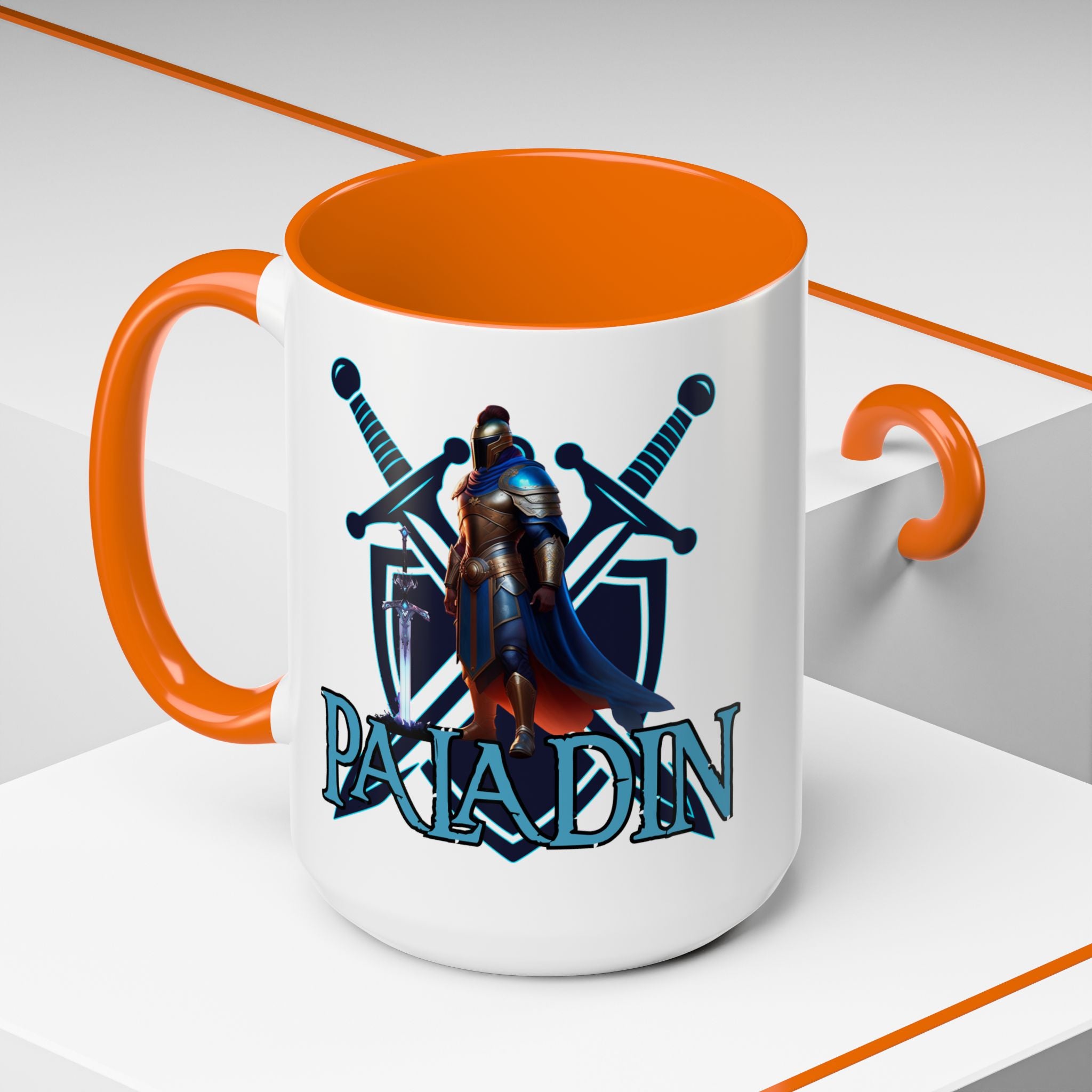 Paladin Coffee Mug – RPG Paladin D&D Design (15oz Accent)