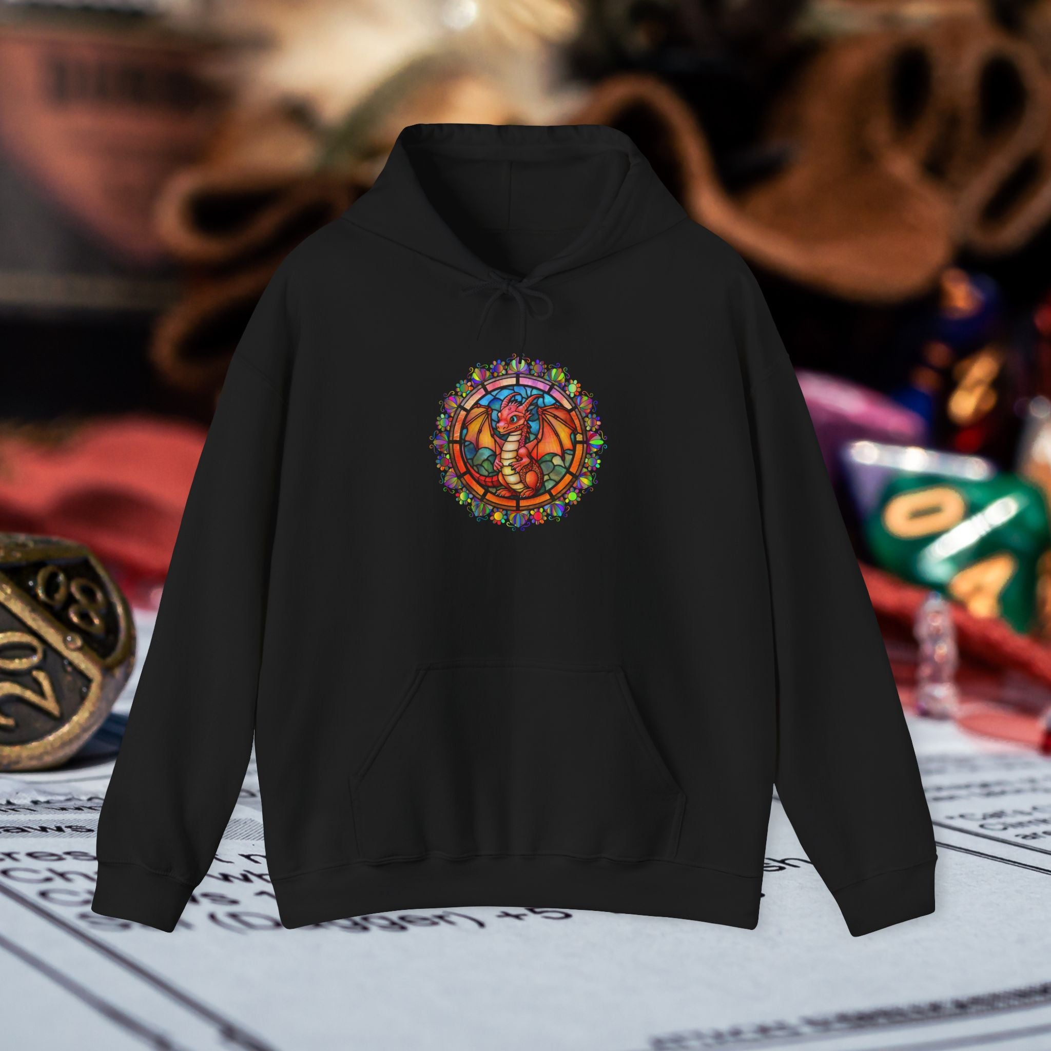 Dragon Stained Glass Hoodie — Dragon Stained Glass ass Graphic Sweatshirt