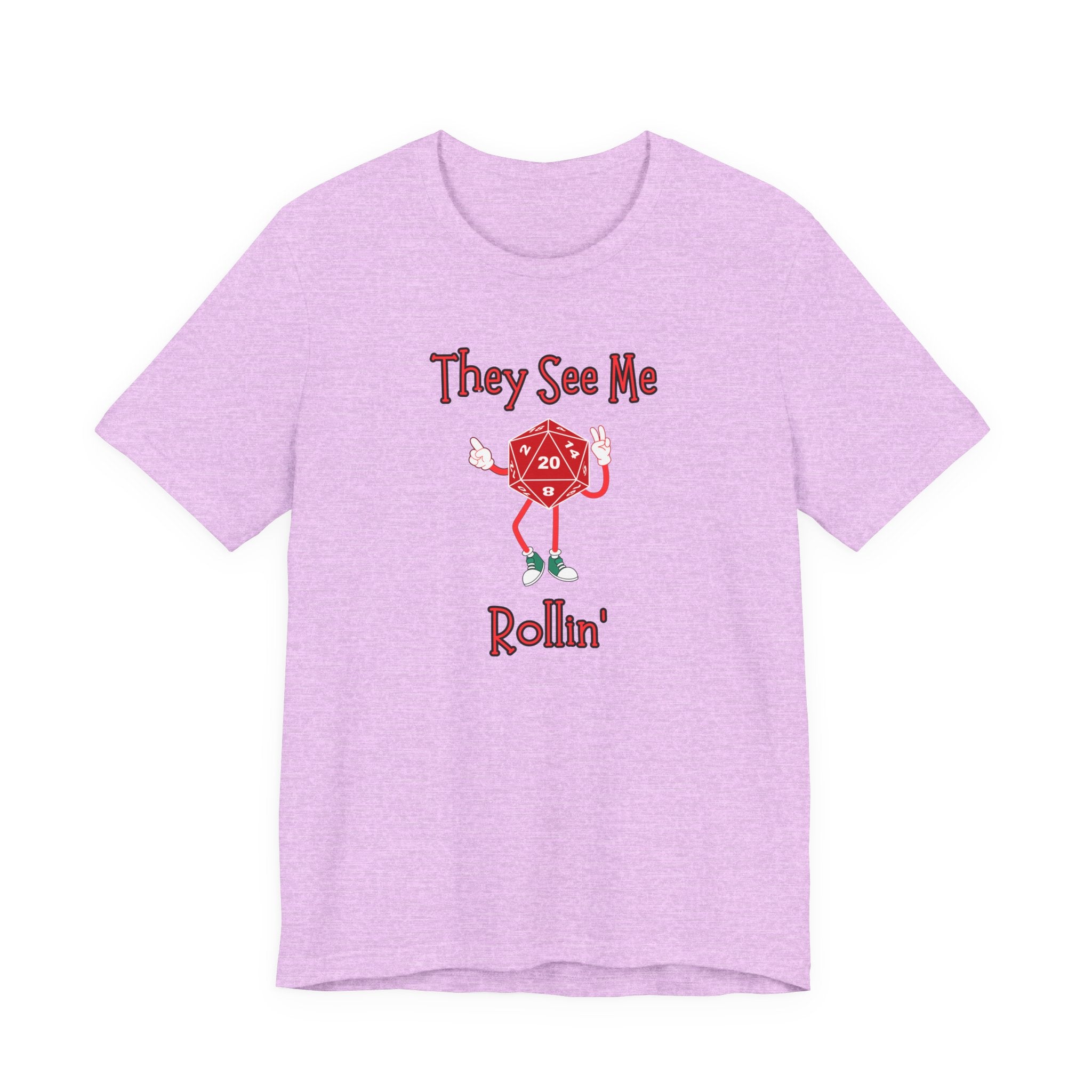 They See Me Rollin' D20 T-Shirt — Funny RPG Dice Gaming Tee