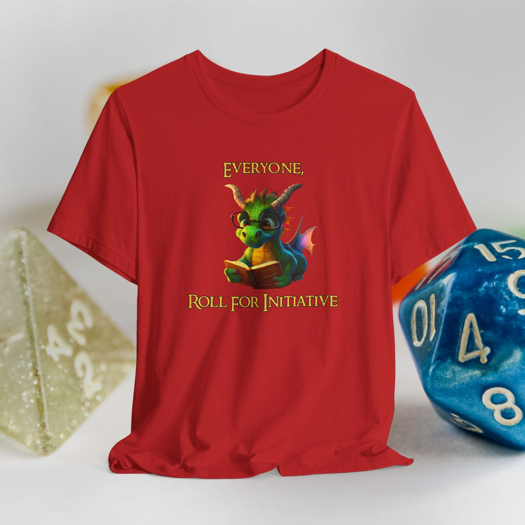 Roll for Initiative Dragon T-Shirt — Cute Fantasy RPG Tee