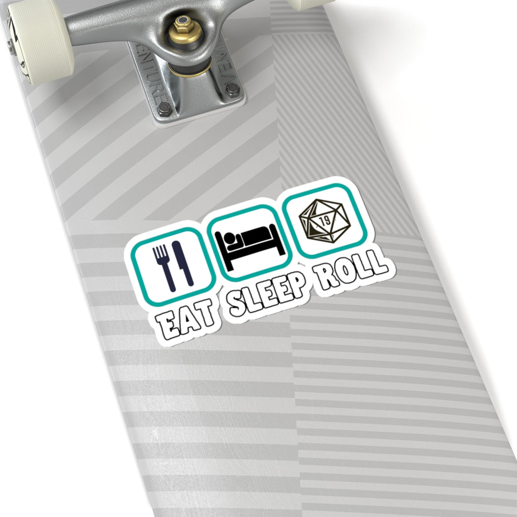 Sticker — Eat Sleep Roll D20 RPG Dice Sticker