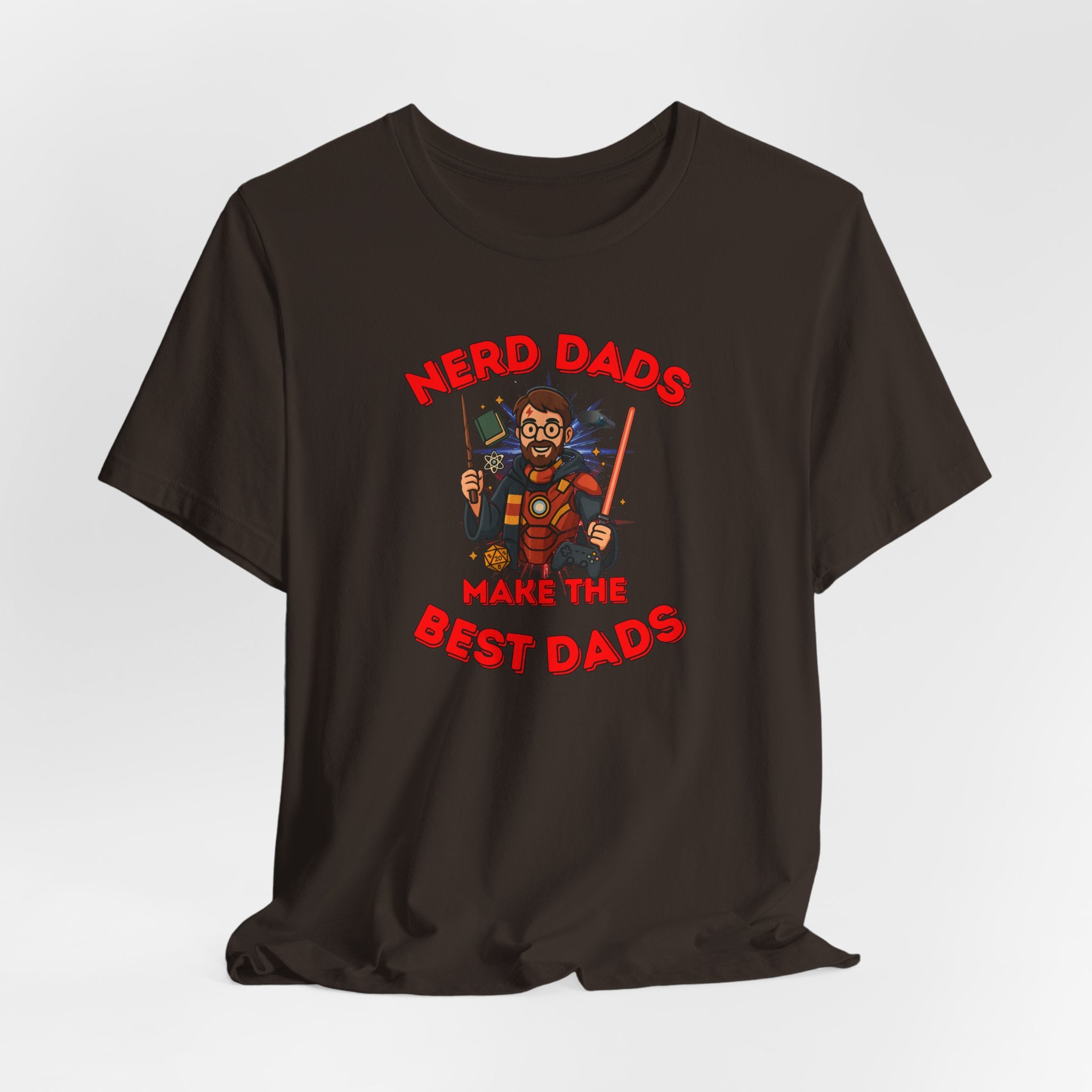 T-Shirt — "Nerd Dads Make The Best Dads" Graphic Tee (Geeky Father’s Day Gift)