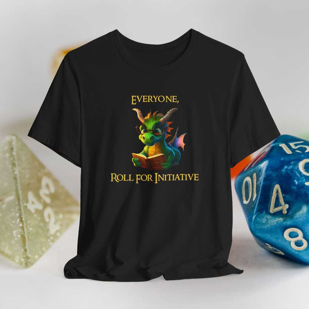 Roll for Initiative Dragon T-Shirt — Cute Fantasy RPG Tee