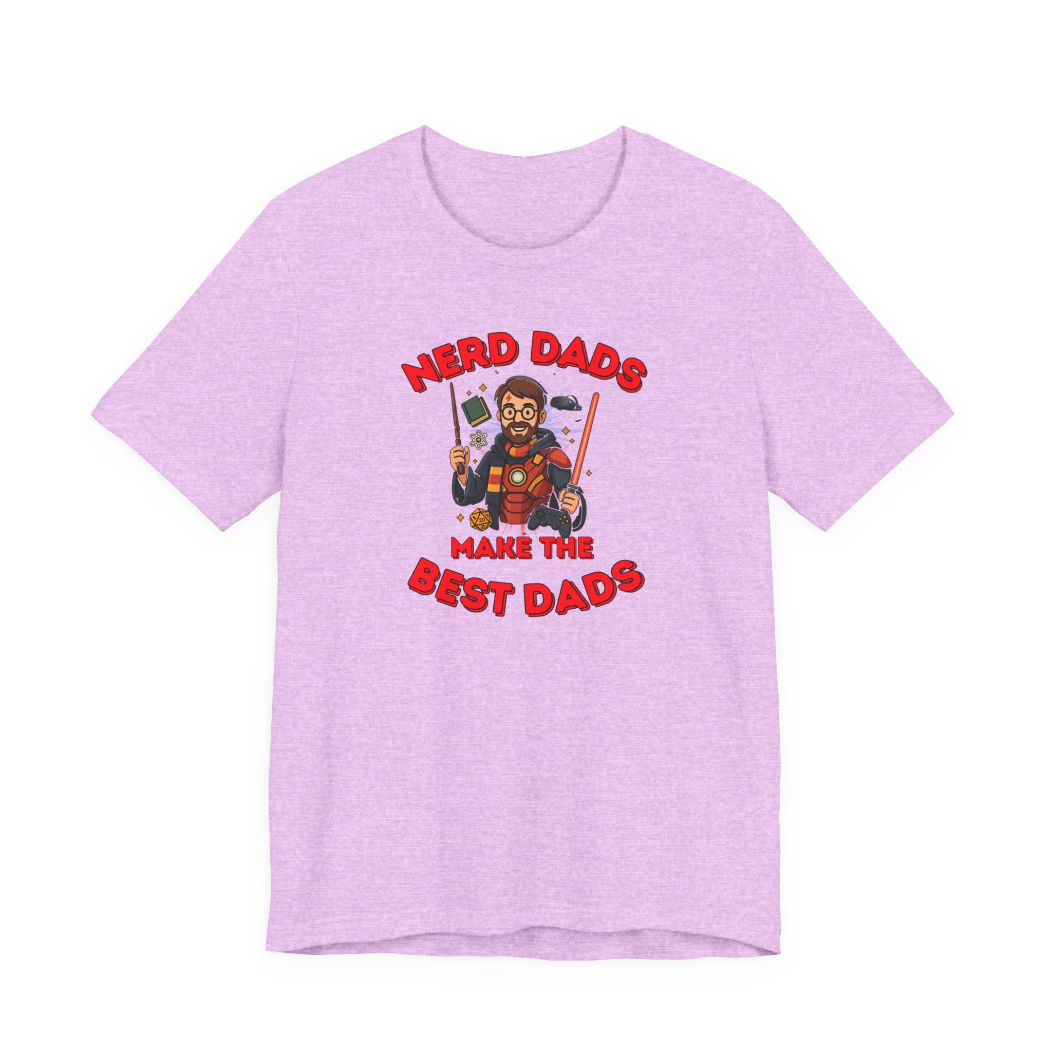 T-Shirt — "Nerd Dads Make The Best Dads" Graphic Tee (Geeky Father’s Day Gift)