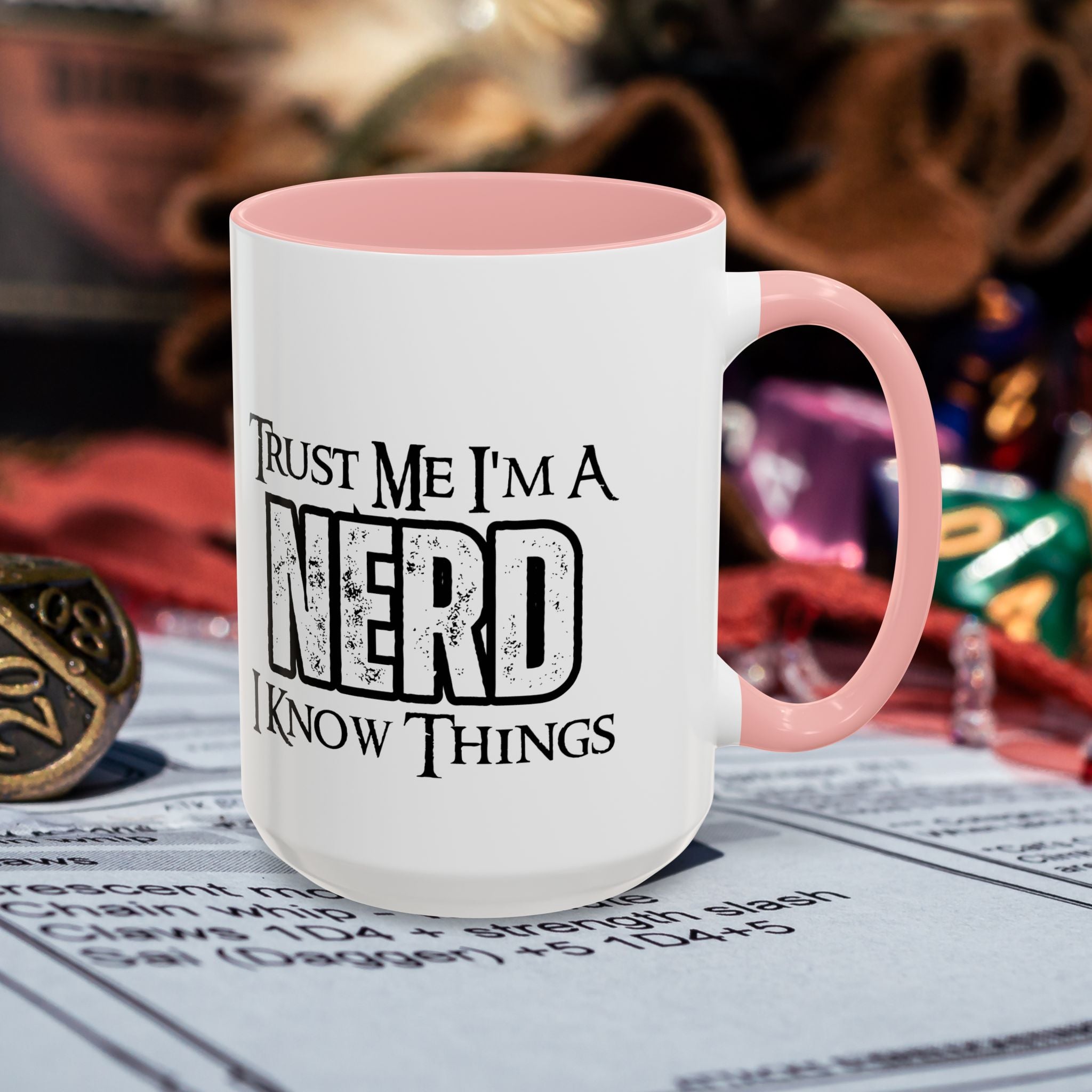 Trust Me I’m a Nerd Coffee Mug — Funny Dungeons & Dragons Gamer Gift (15oz)