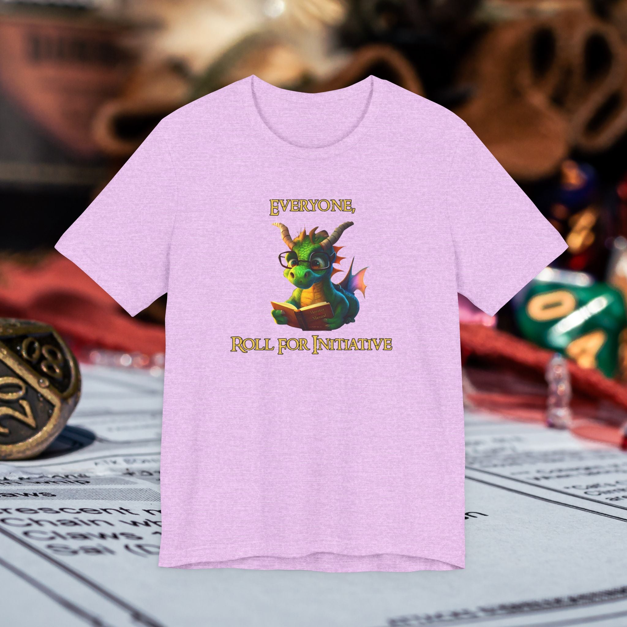 Roll for Initiative Dragon T-Shirt — Cute Fantasy RPG Tee