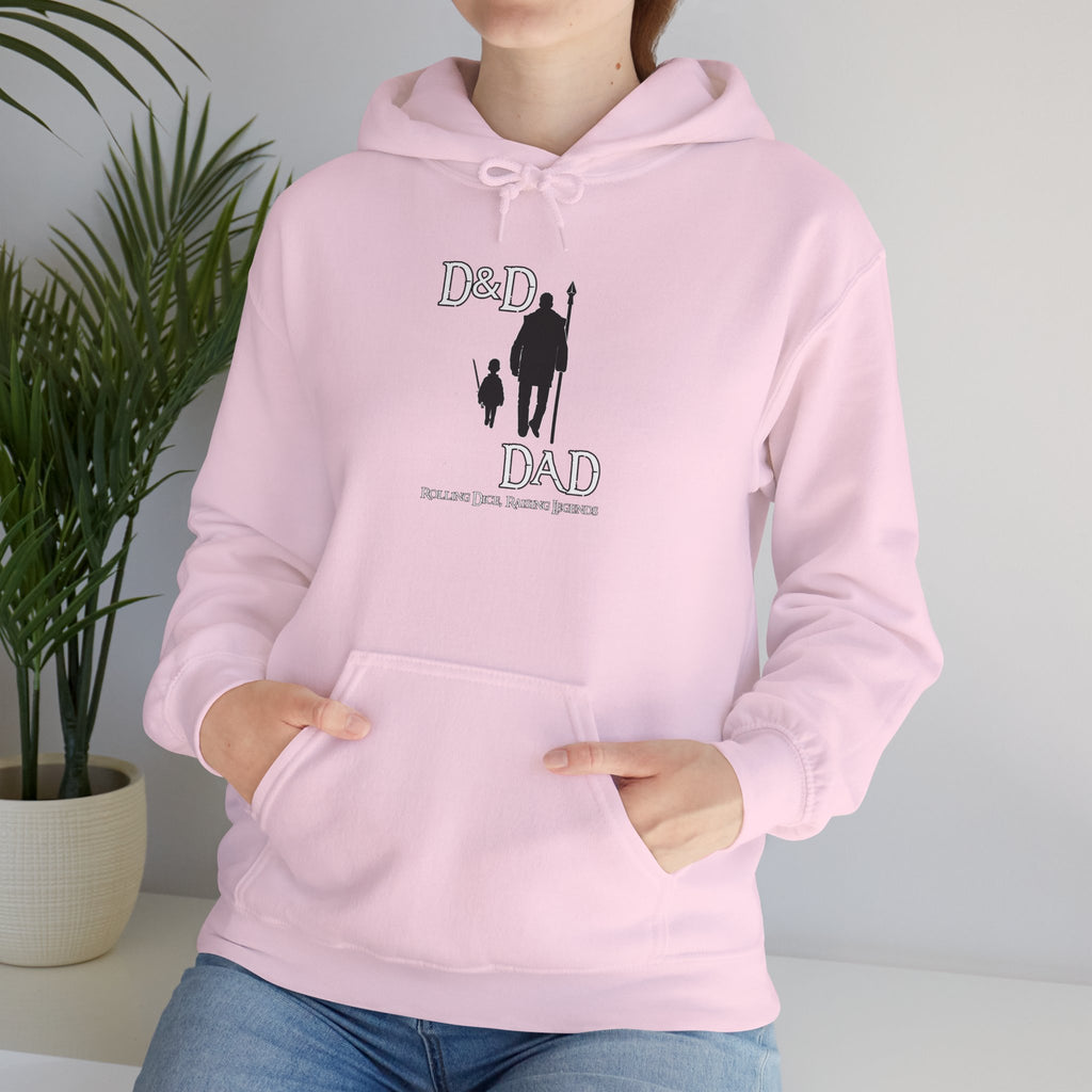 D&D Dad Hoodie — Father & Child Gaming Silhouette Pullover